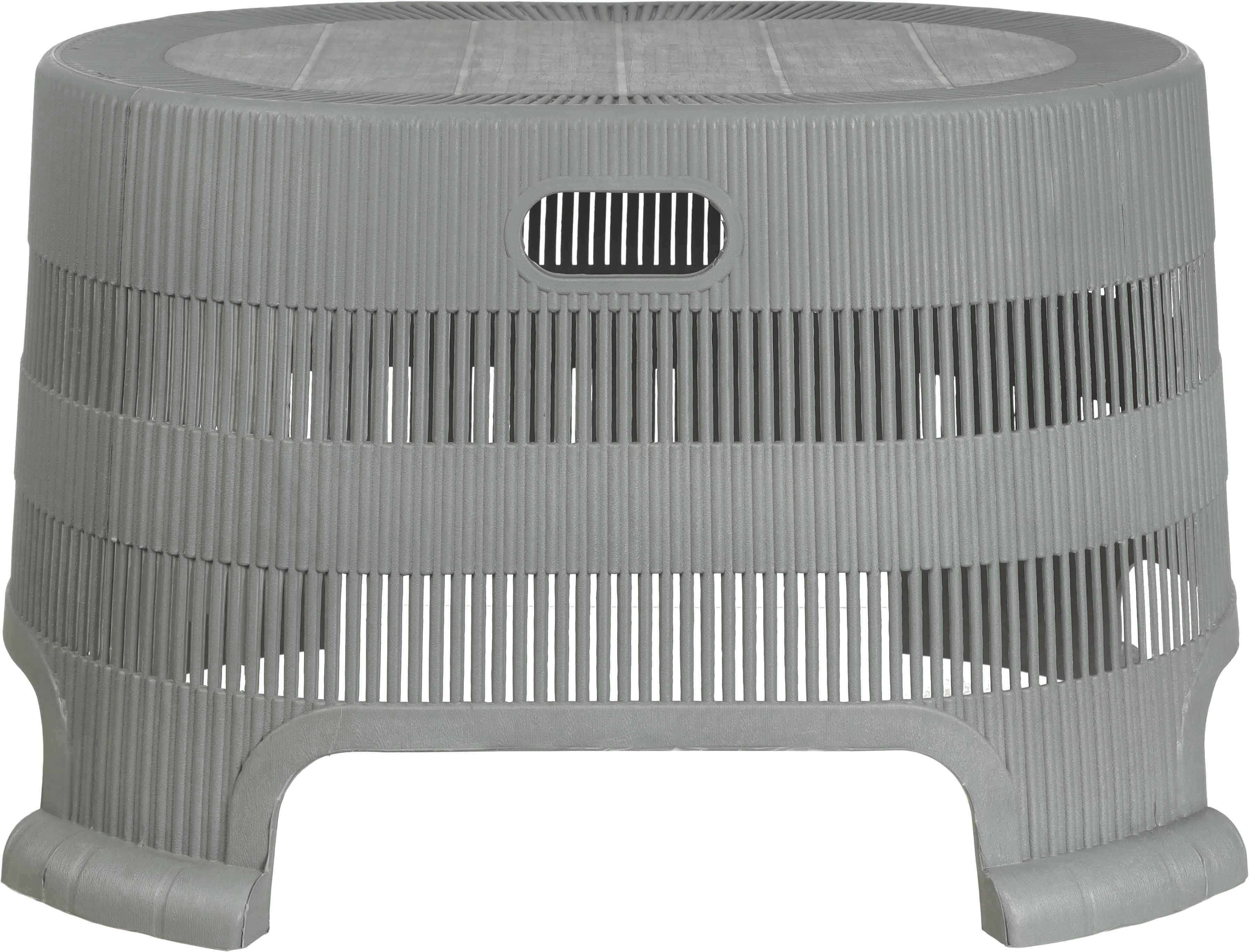 Plastic Oval Table, 52×75×50 cm - Grey