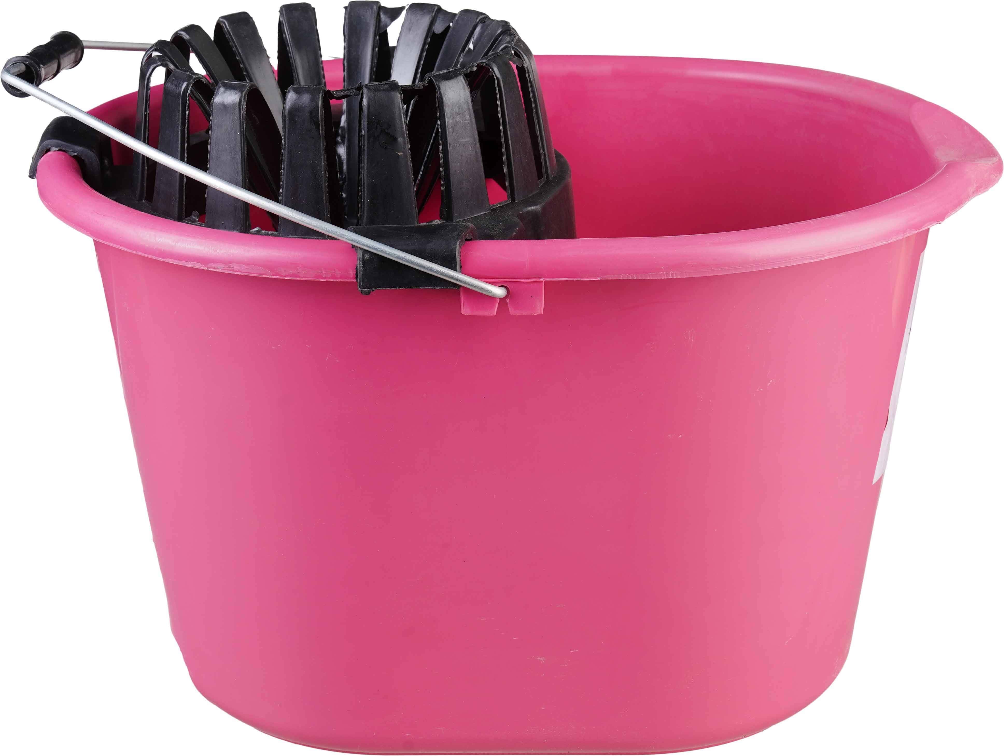 El Hoda Plastic Bucket with Squeezer, 20 Liters - Fuchsia