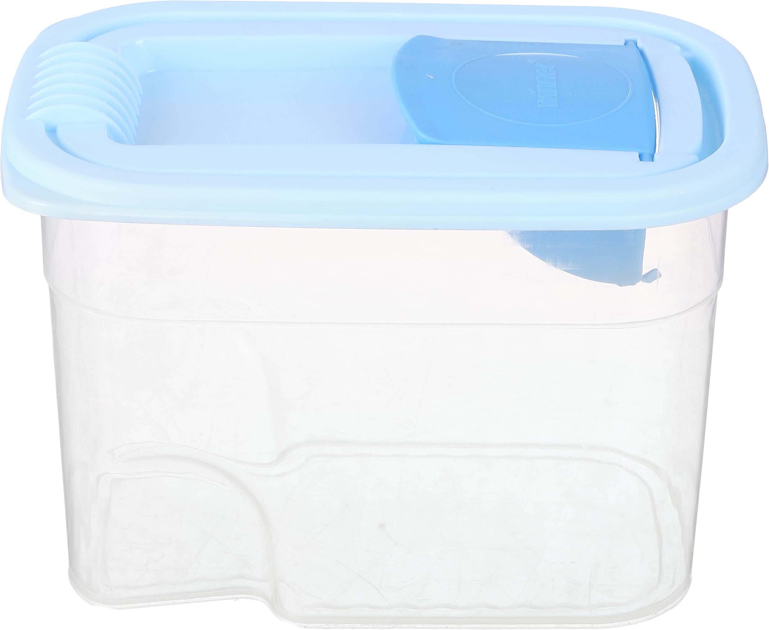 Winner Plast Plastic Pulses Storage Container, 1.8 Liter - Clear Light Blue