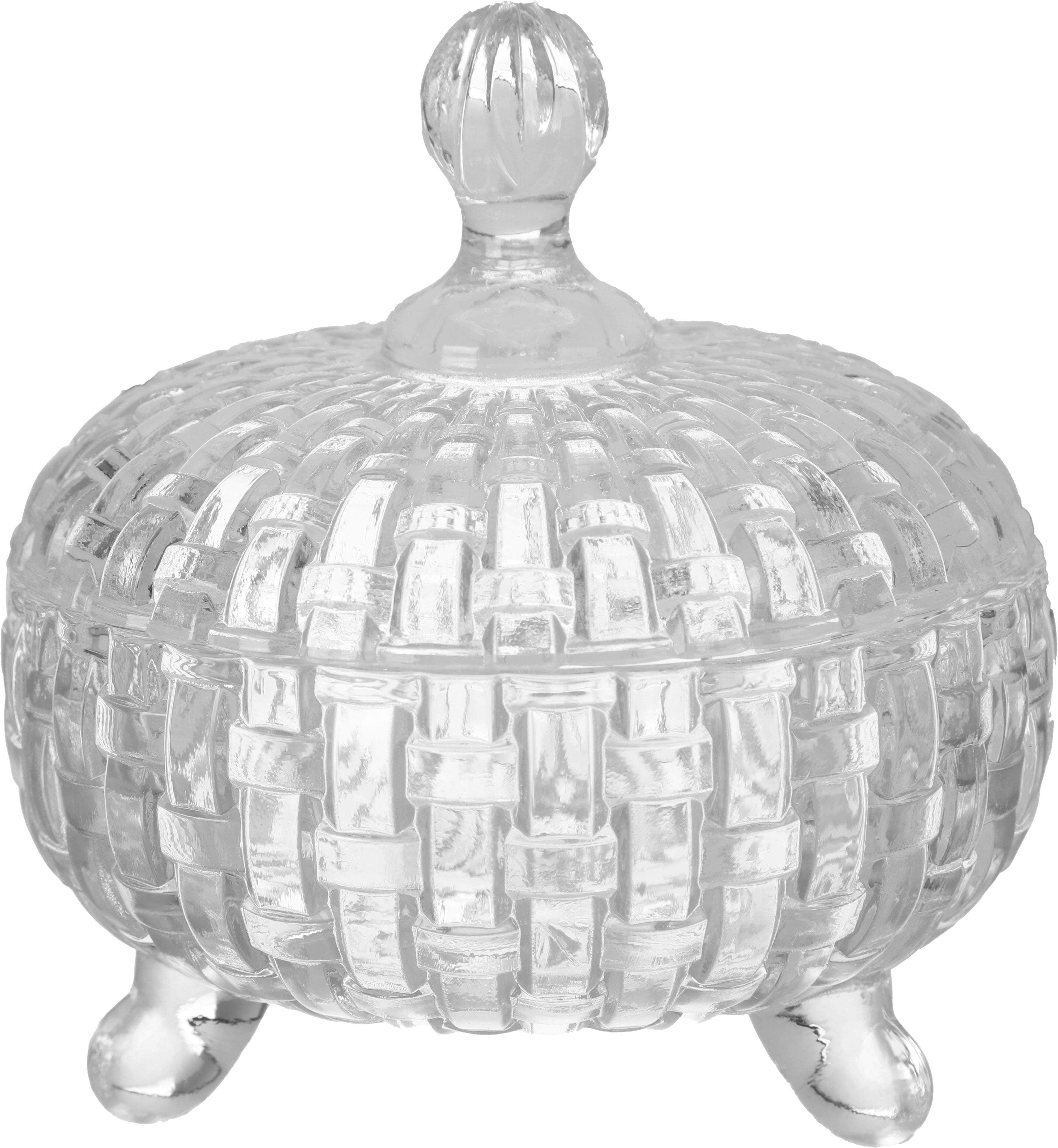 Galaxy Glass Glass Bonbonniere With Cover, 600 ml - Clear