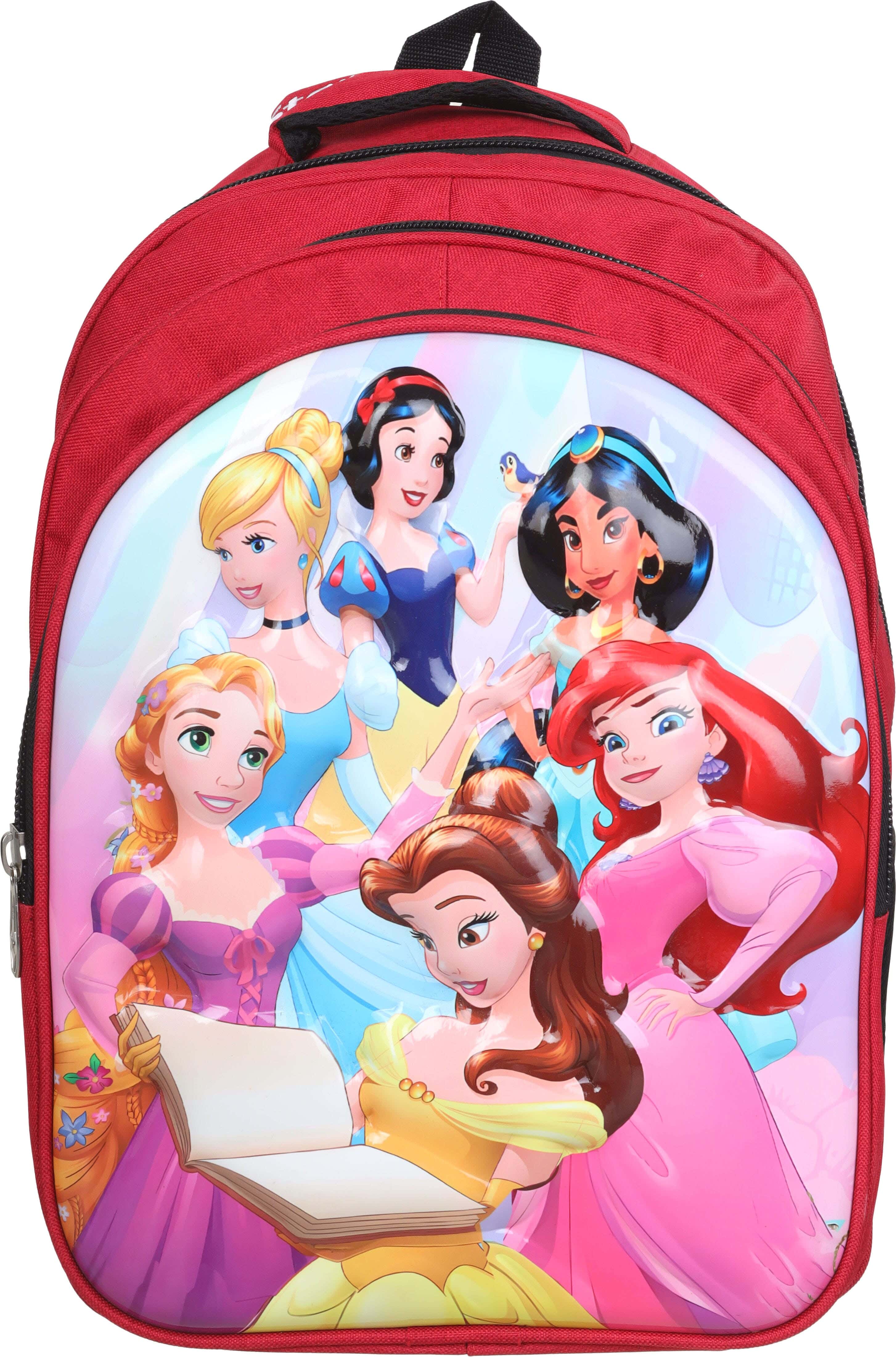 Star Fabric School Backpack for Girls, 42×29 cm, 3 Zippers - Multicolor