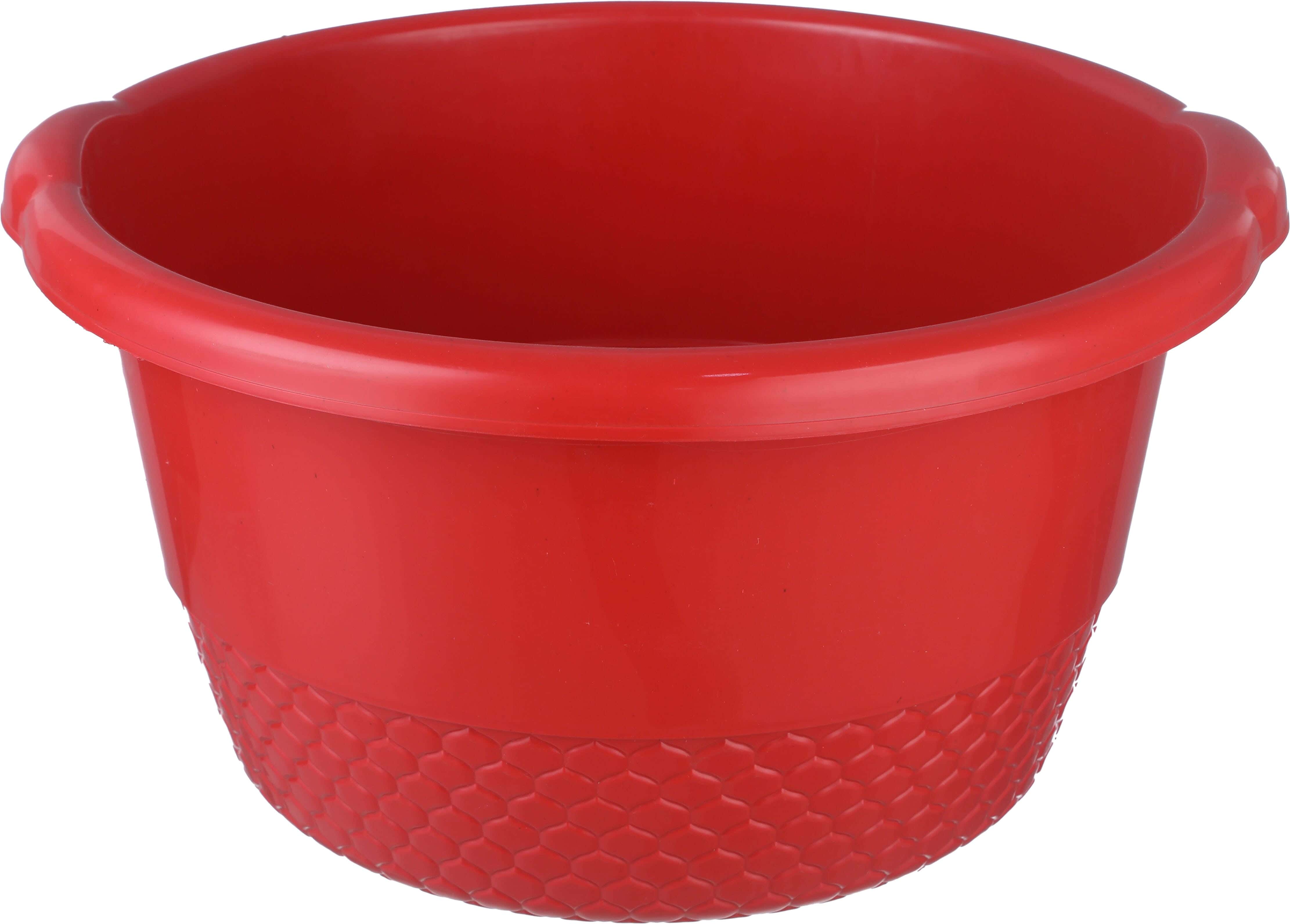 El Helal & Star Plastic Washing Dish, 40 cm - Red