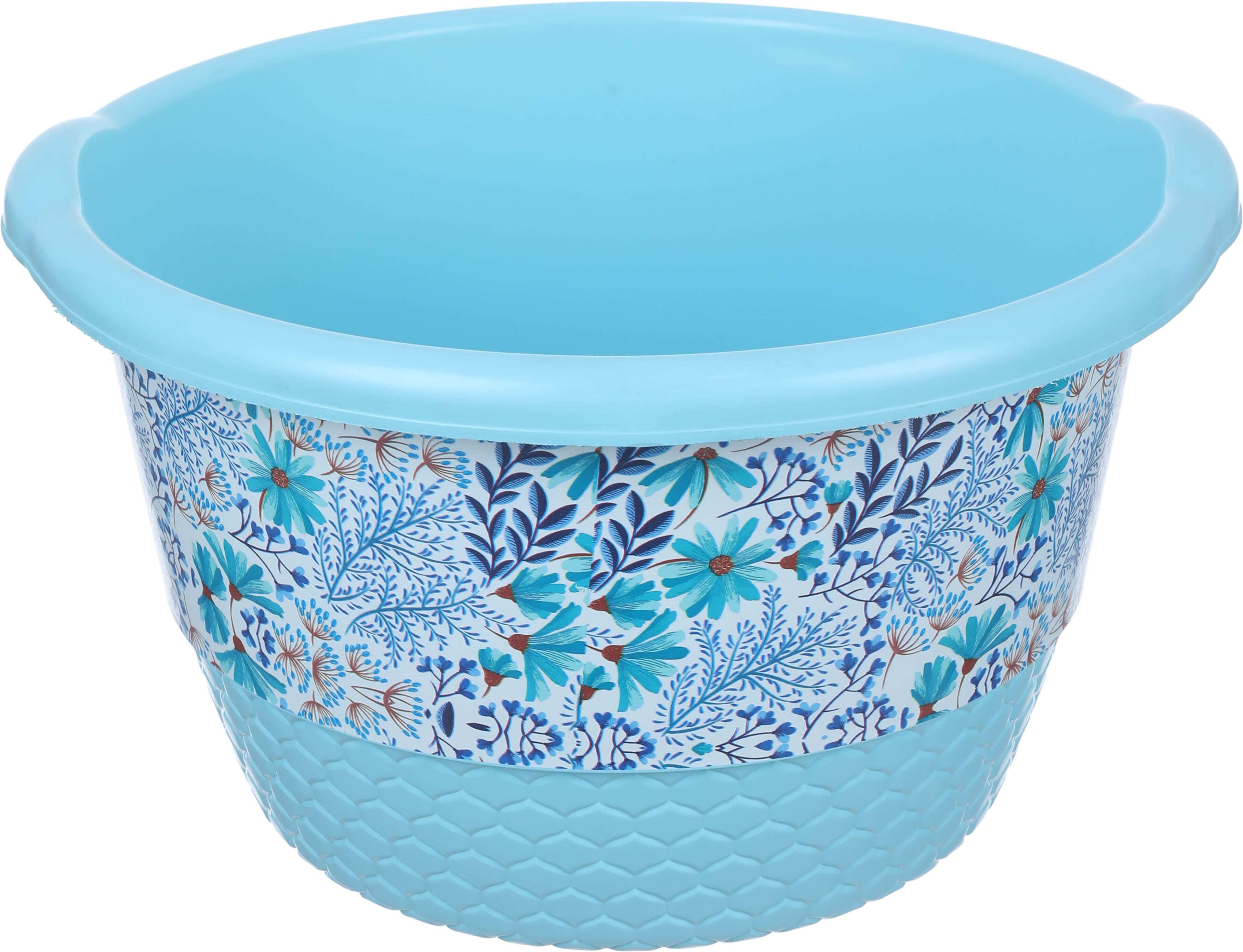 El Helal & Star Plastic Washing Dish, 35 cm - Turquoise Blue