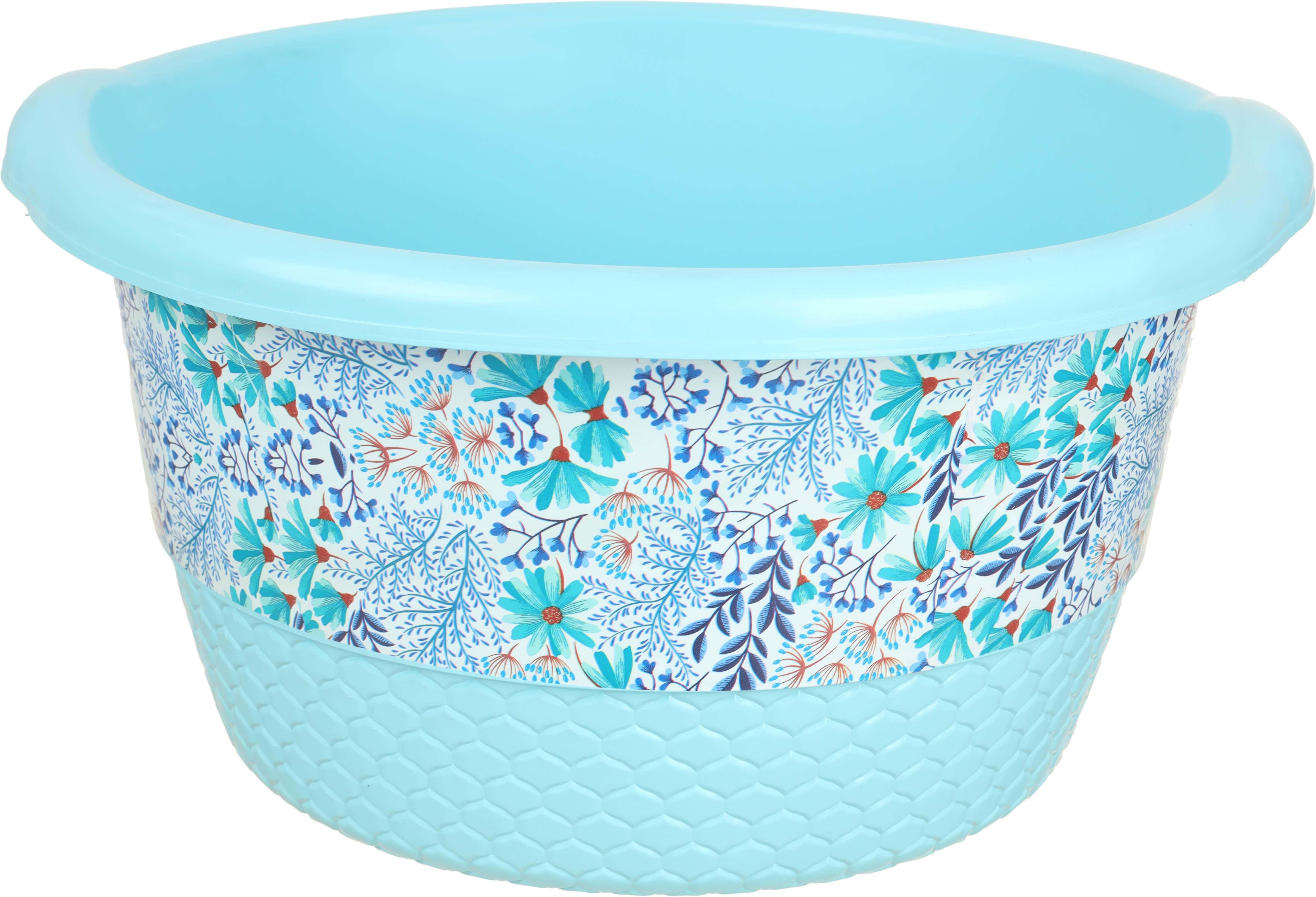 El Helal & Star Plastic Washing Dish, 40 cm - Light Blue