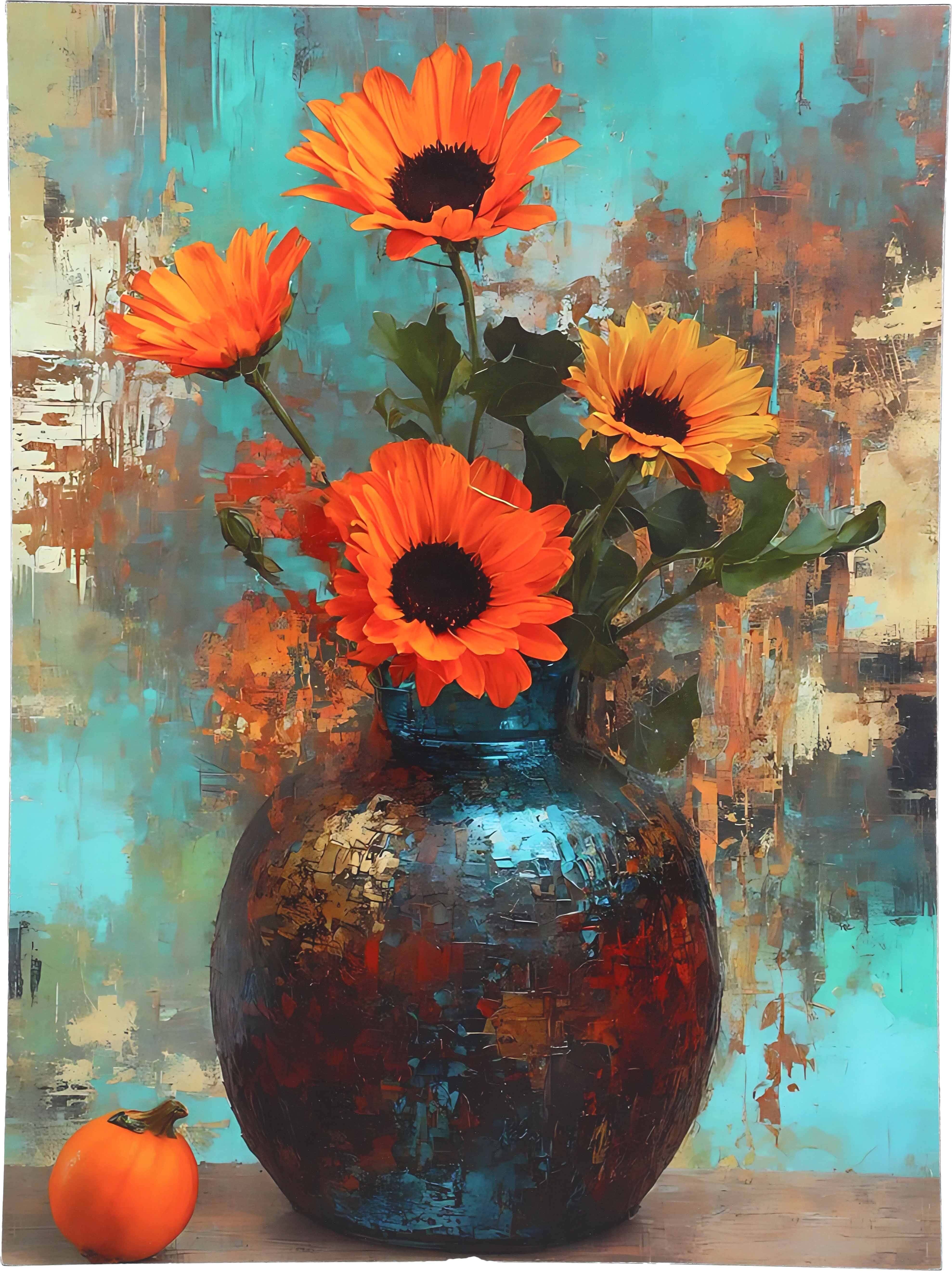 Modern Wood Tableau, 47×68 cm - Multicolor