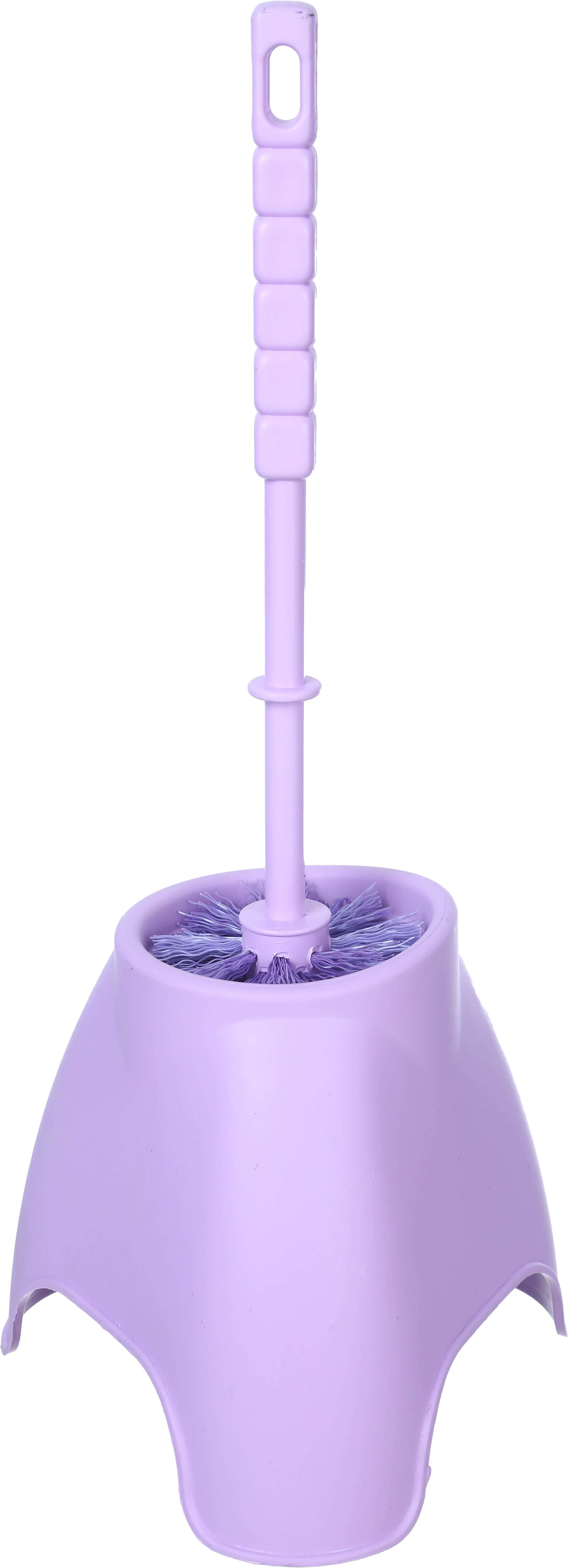El Helal & Star Plastic Toilet Brush With Base, 35×15 cm - Mauve