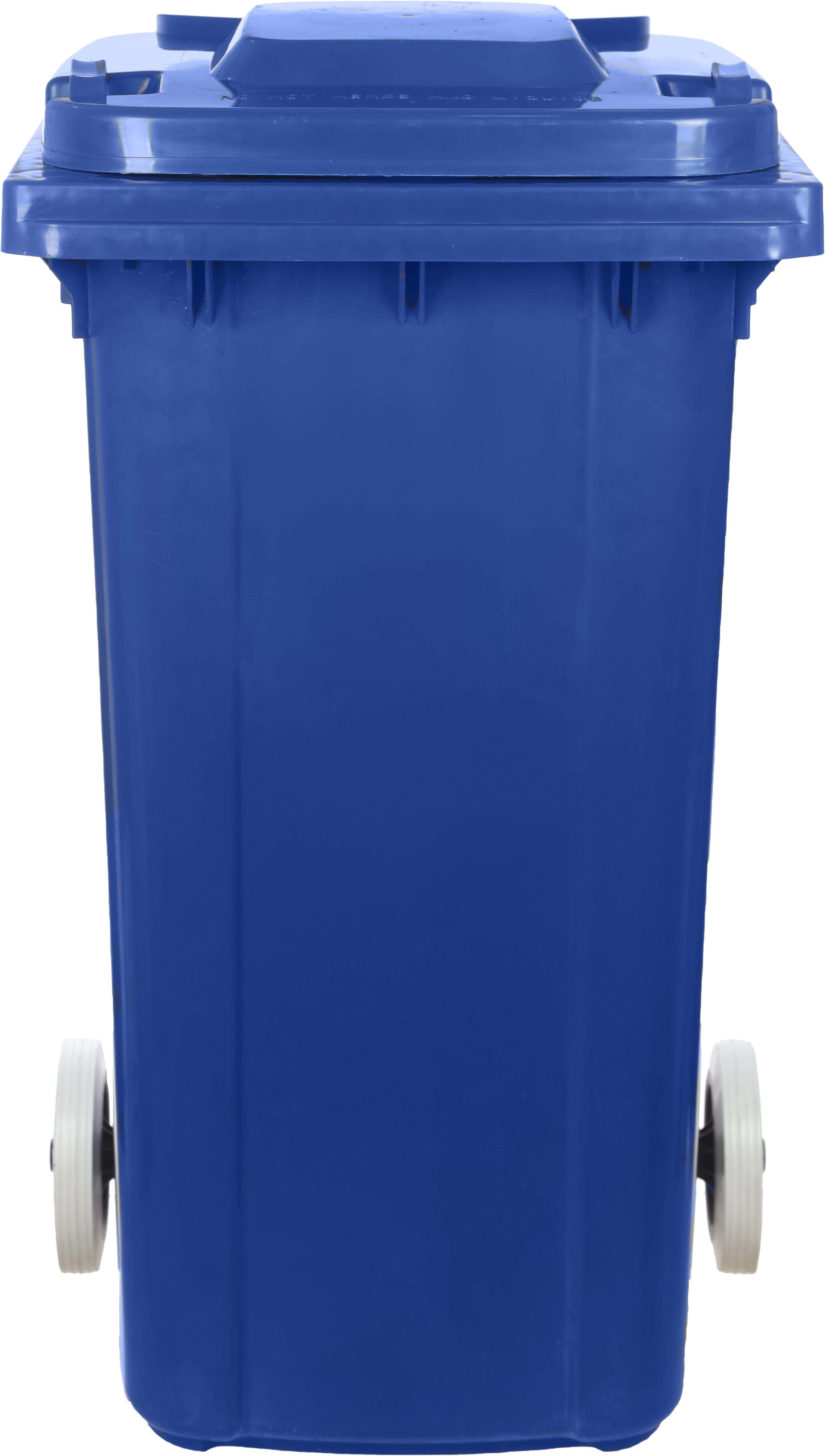 El Helal & Star Trash Bins with Wheels, 240 Liters - Blue