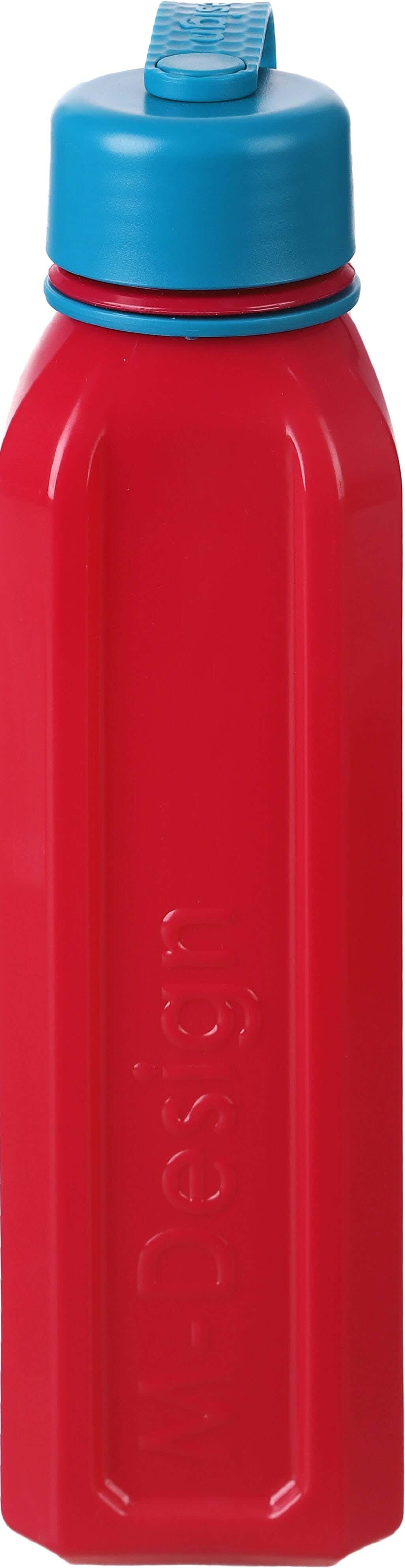 M-Design Plastic Square Water Bottle, 500 ml - Fuchsia Turquoise