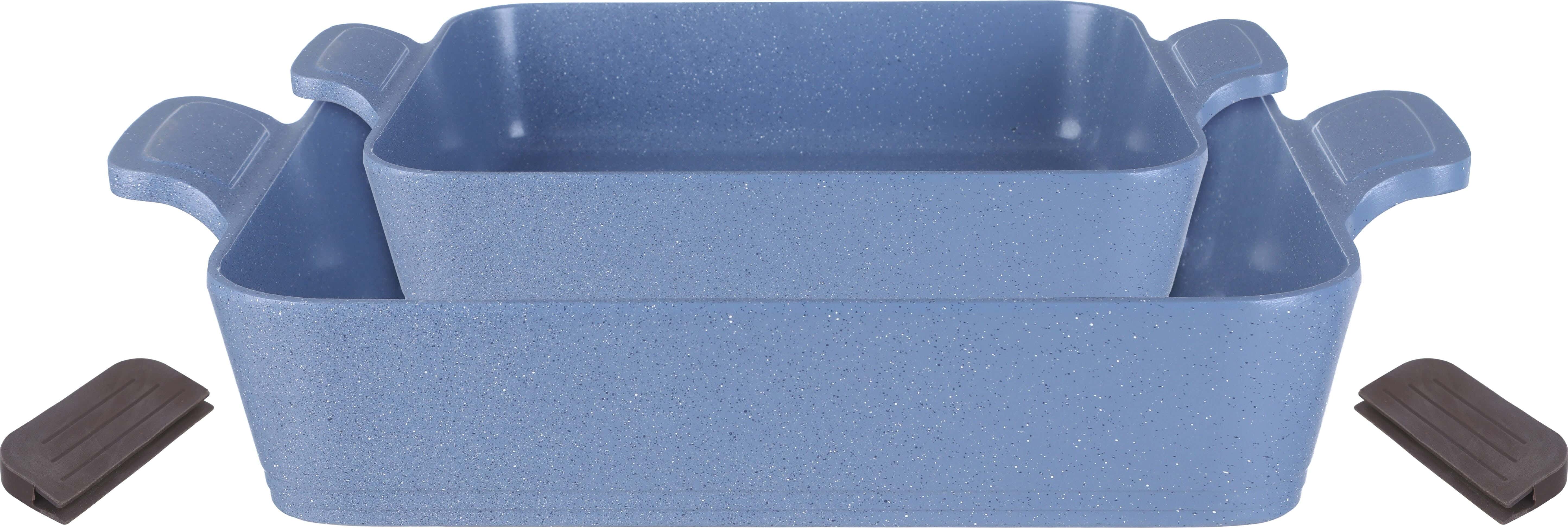 Master Granite Oven Dish Set, 2 Pieces - Light Blue
