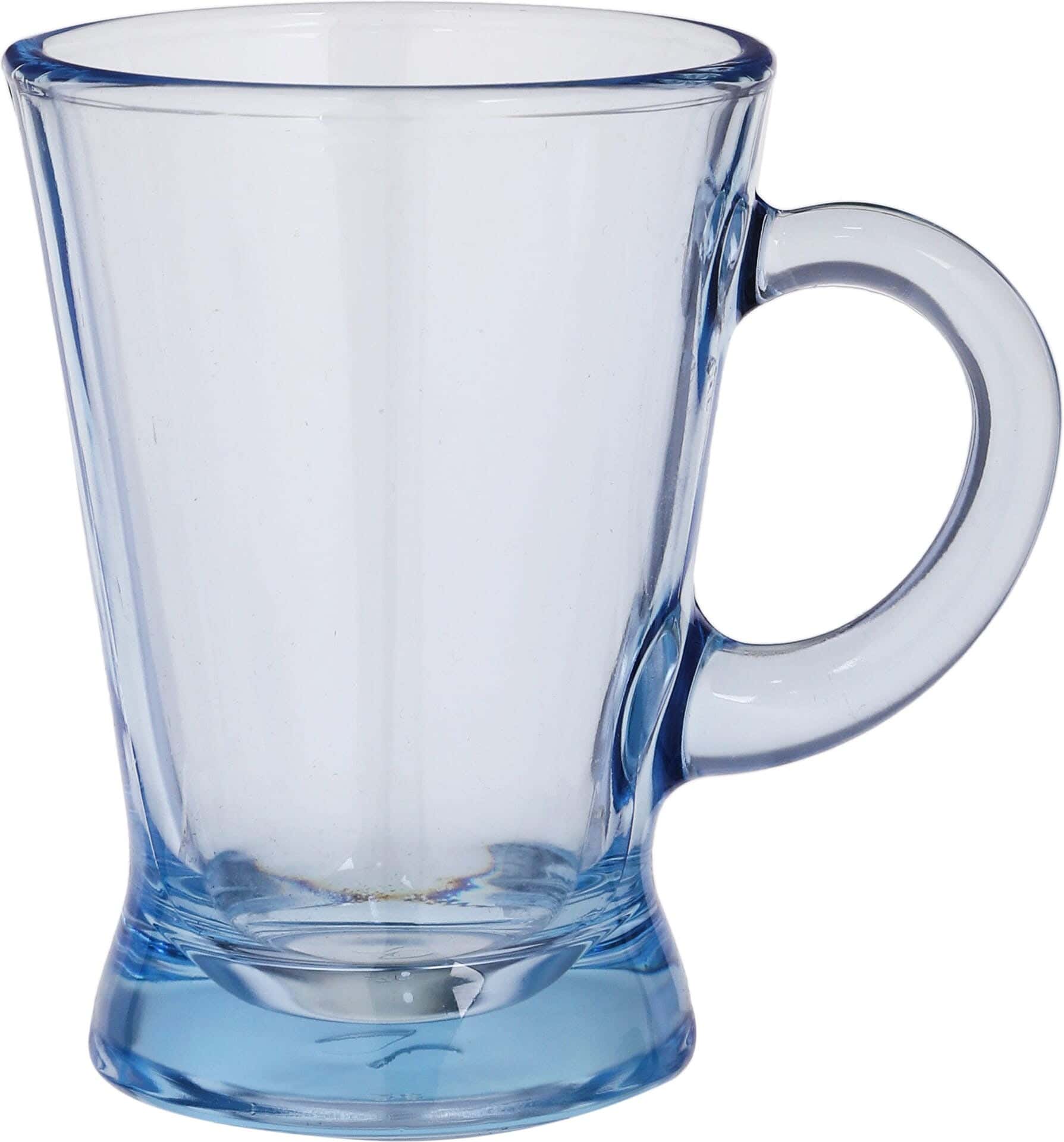 Pasabahce Glass Mug, 180 ml - Blue
