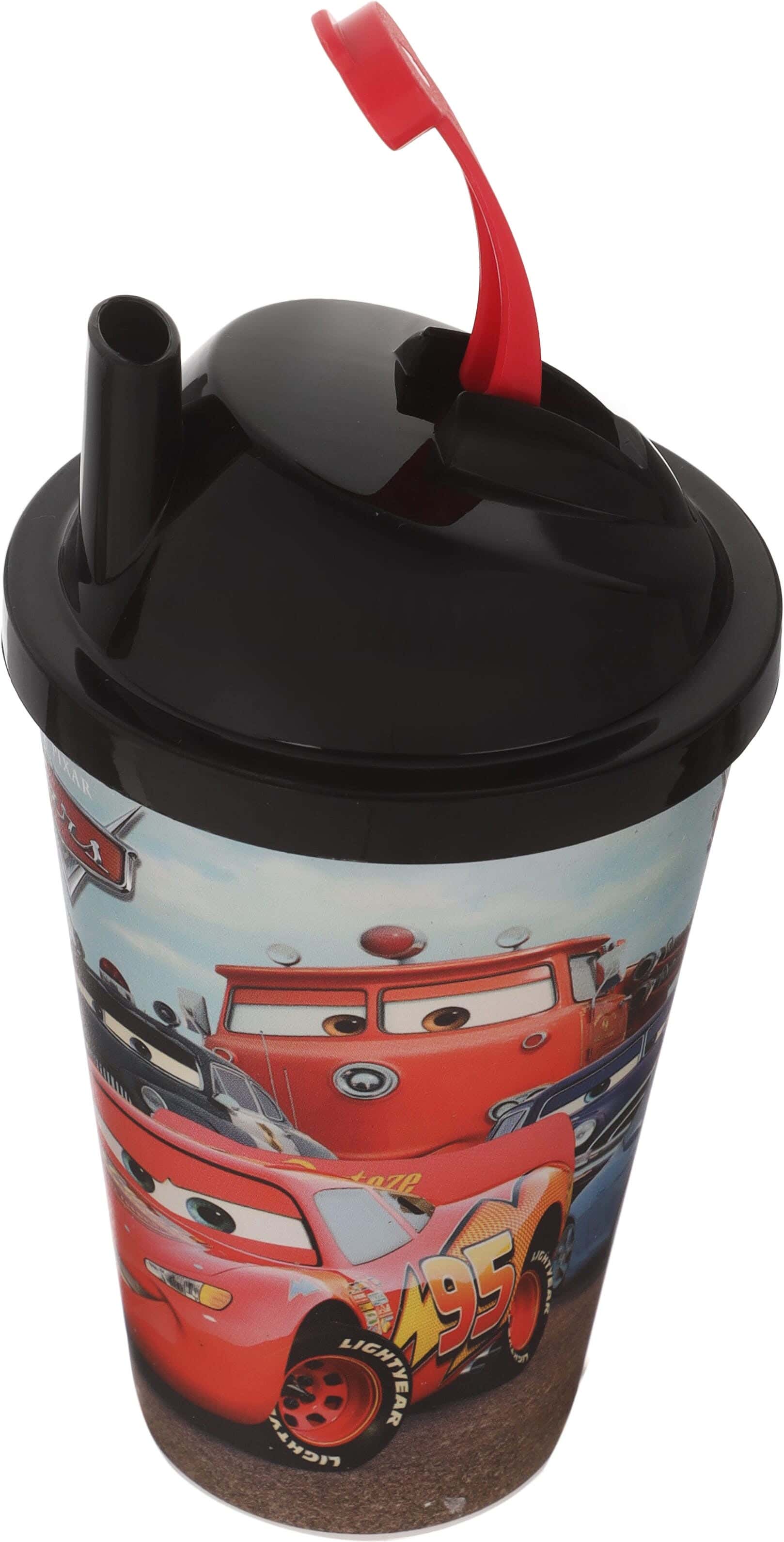 Lamsa Plast Plastic Water Cup with Squeeze Cap, 400 ml - Multicolor