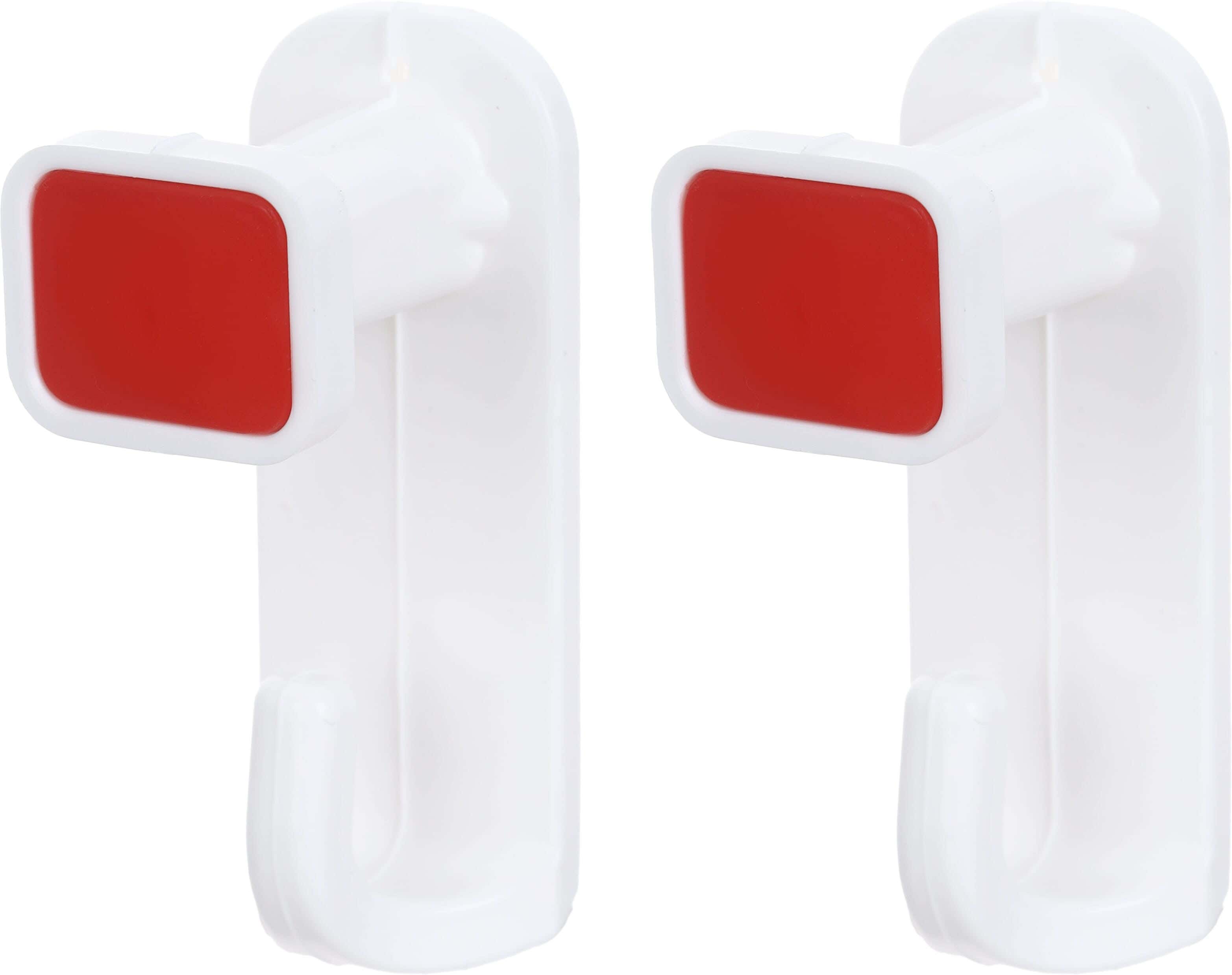 Lamsa Plast Plastic Double Face Clothes Hanger, 2 Pieces 15.5×11×5 cm - White Red