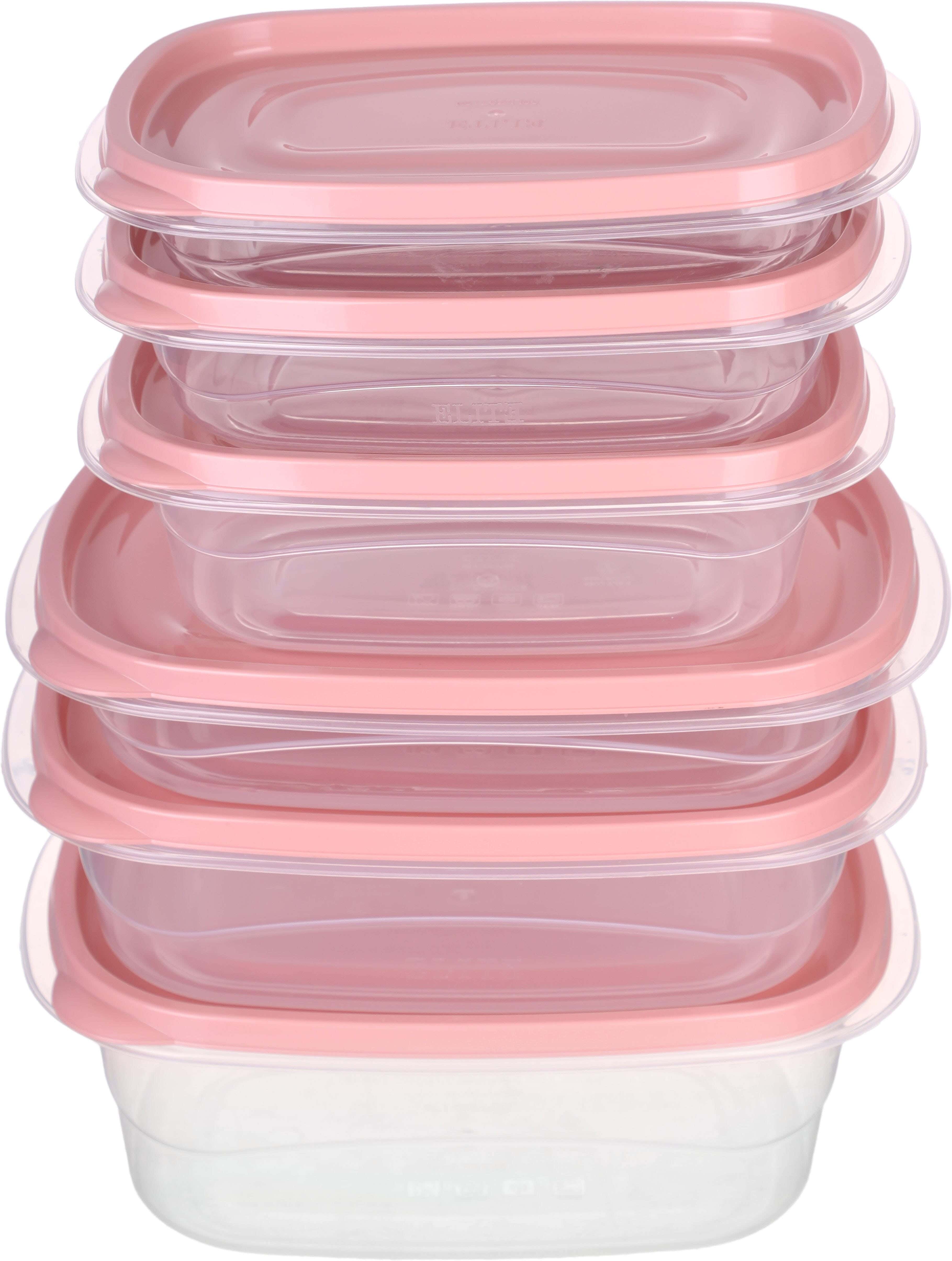 Elite Plastic Refrigerator Box Set, 6 Pieces - Cashmere