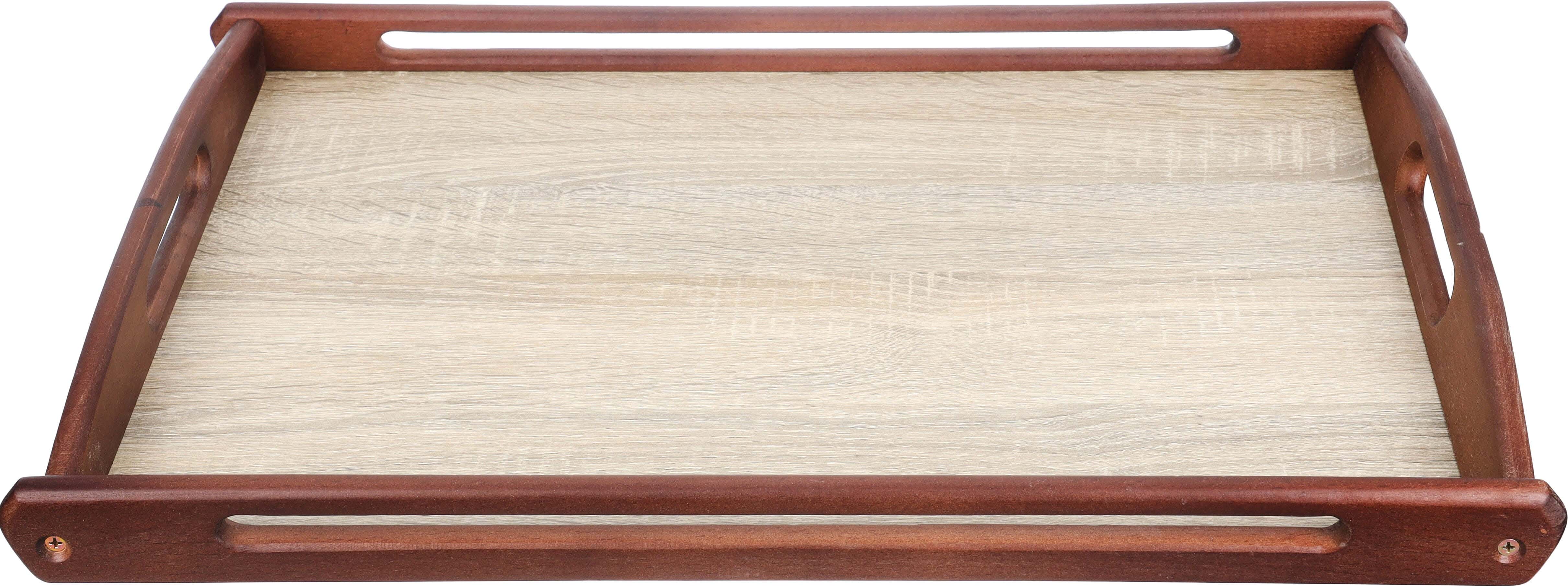 Juliet Wooden Food Serving Tray, 40×60 cm - Dark Brown Beige