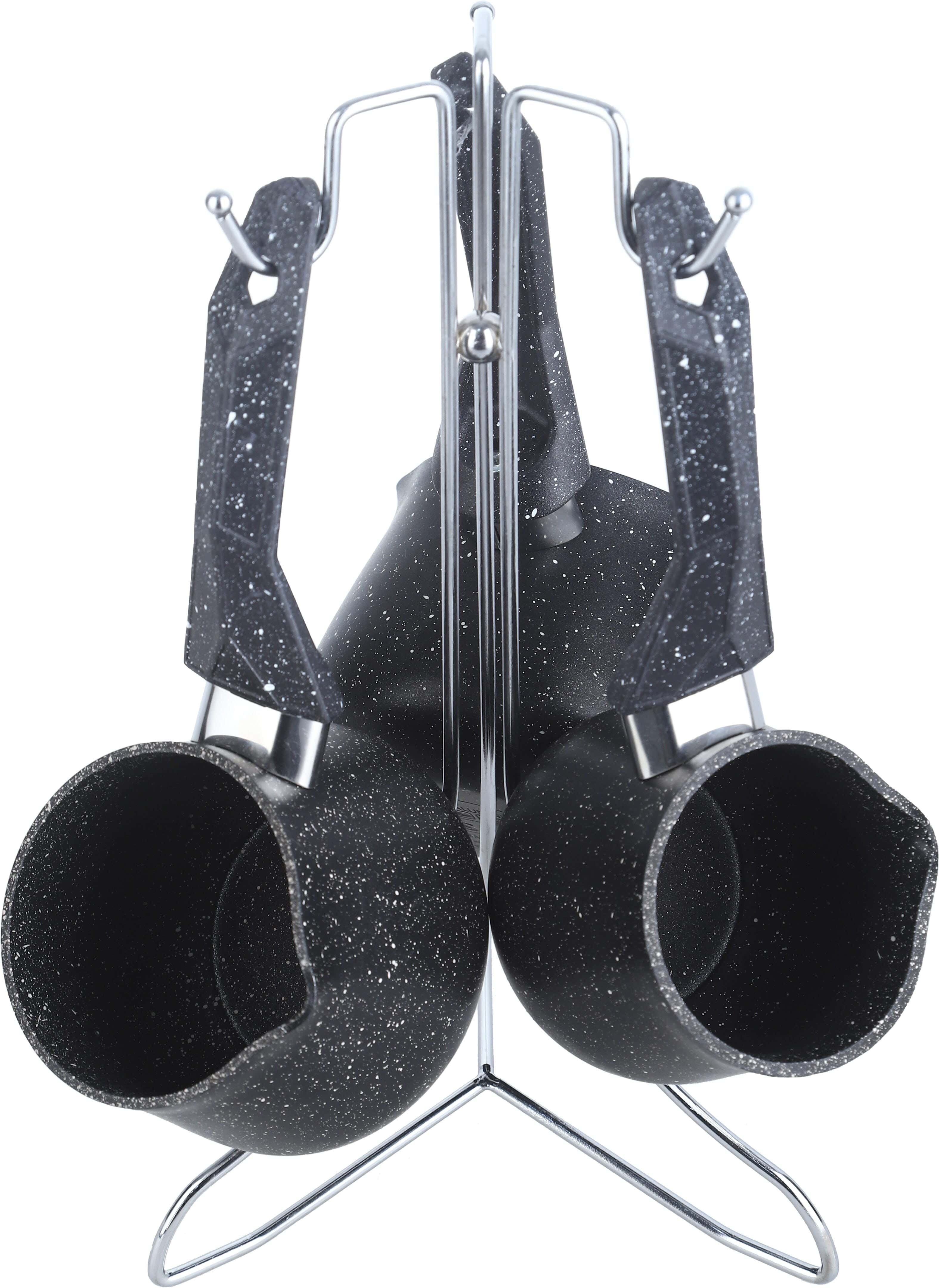 Vision Granite Coffee Pot Set, 3 Pieces, In addition to Stand - Black