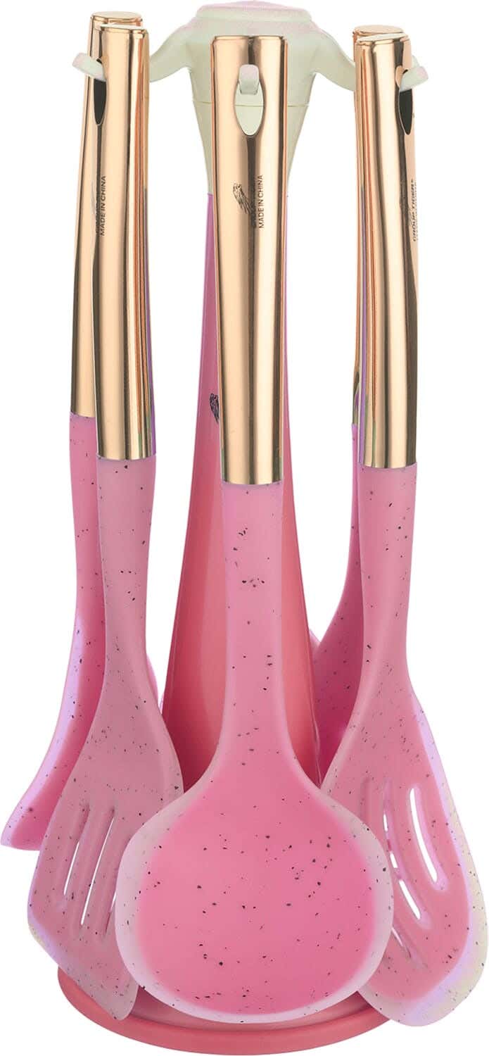 Group Tiger Silicone Serving Set, 6 Pieces, In addition to - Pink Copper