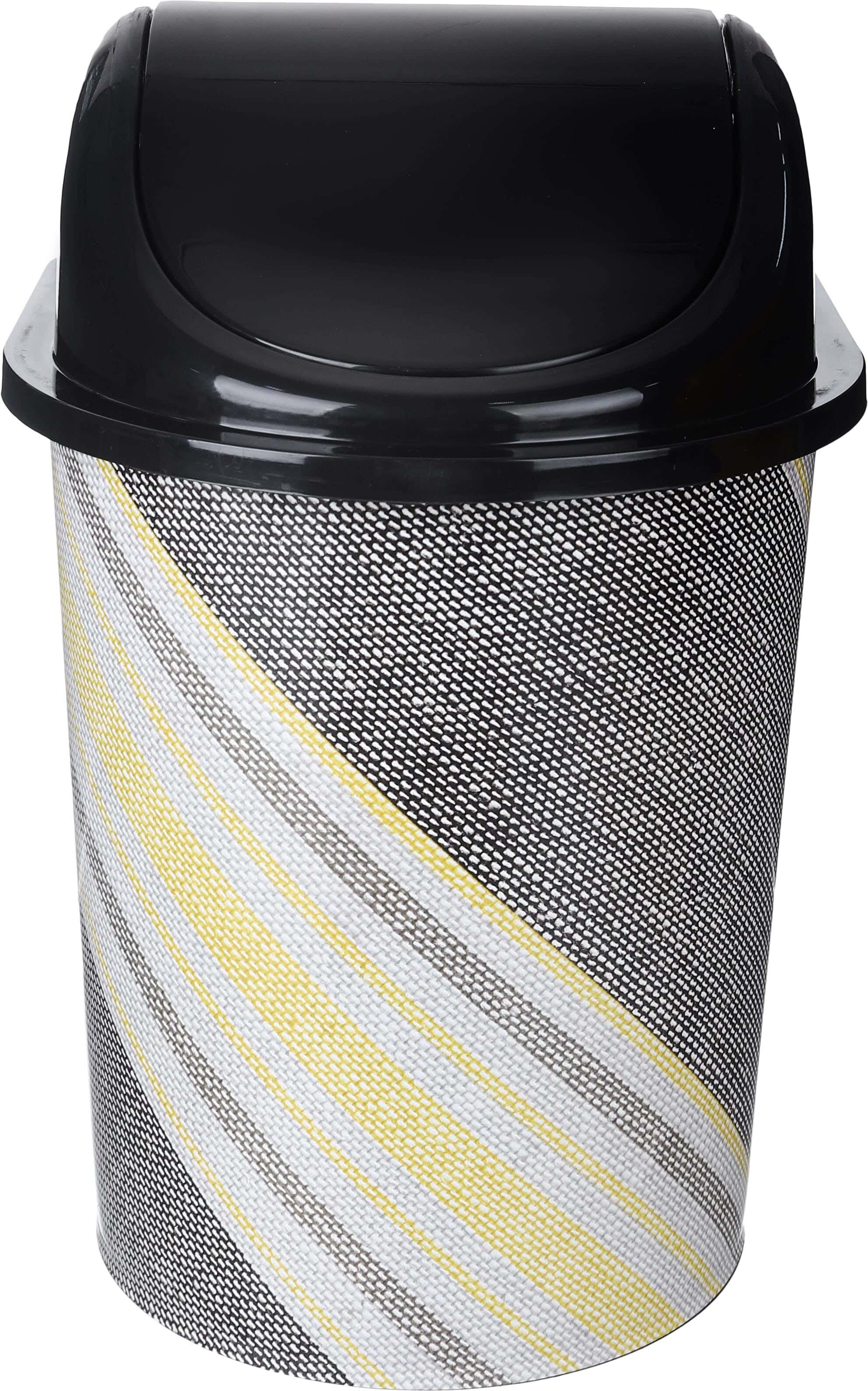 Al Wataneya National Plastic Trash Bins with Movable Lid, 21.5×23.5×31.5 cm - Multicolor