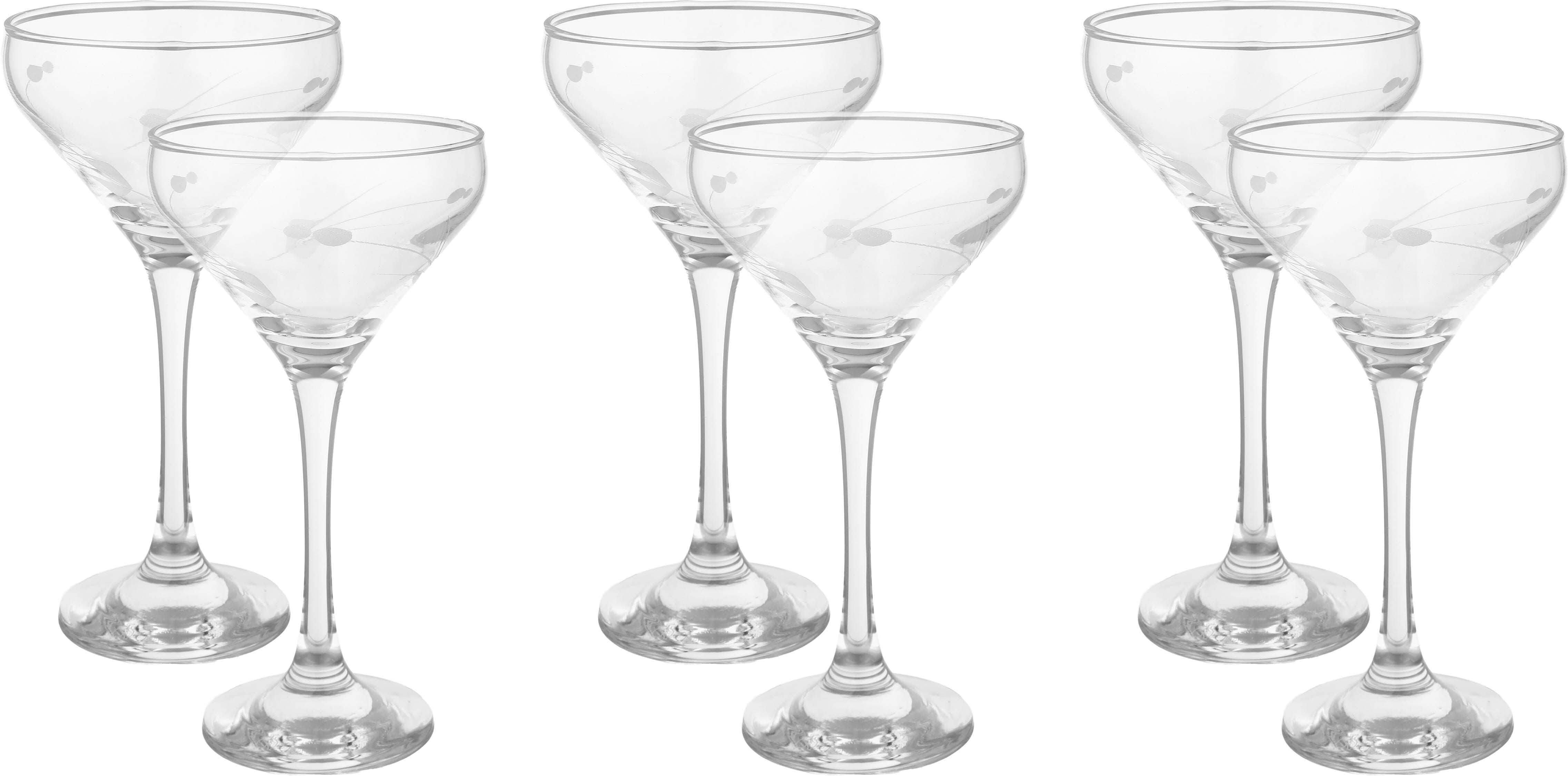 Glass Jelly Glasses set, 6 pieces, 280 ml - Clear
