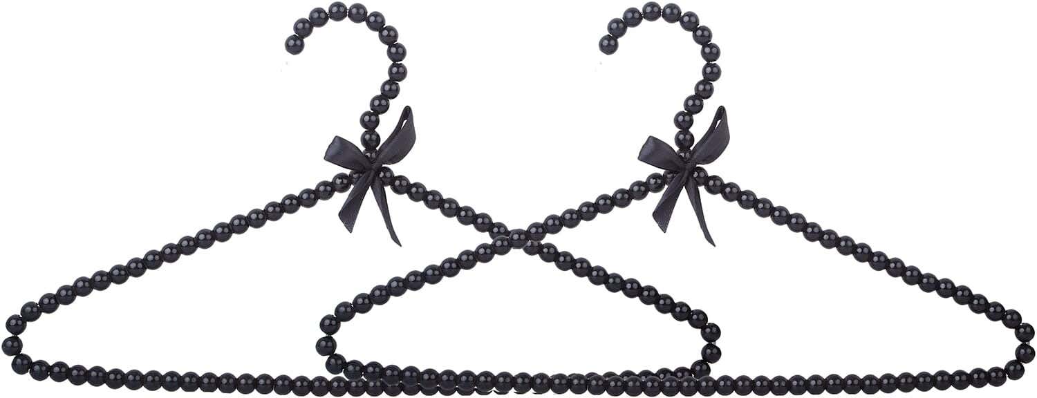 Loli Metal Clothes Hanger Set, 2 Pieces, 38 cm - Black