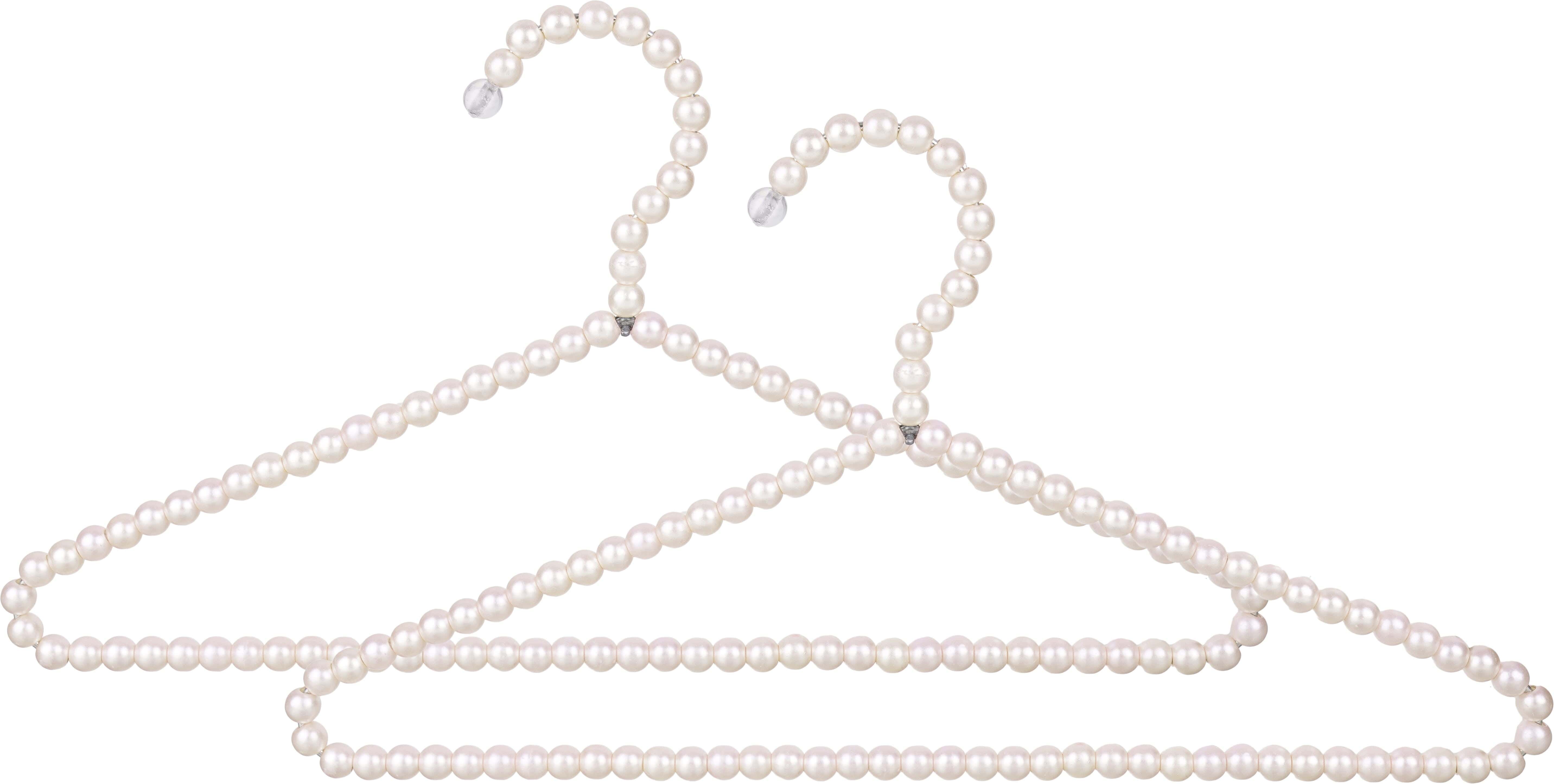 Loli Metal Clothes Hanger Set, 2 Pieces, 38 cm - Off White