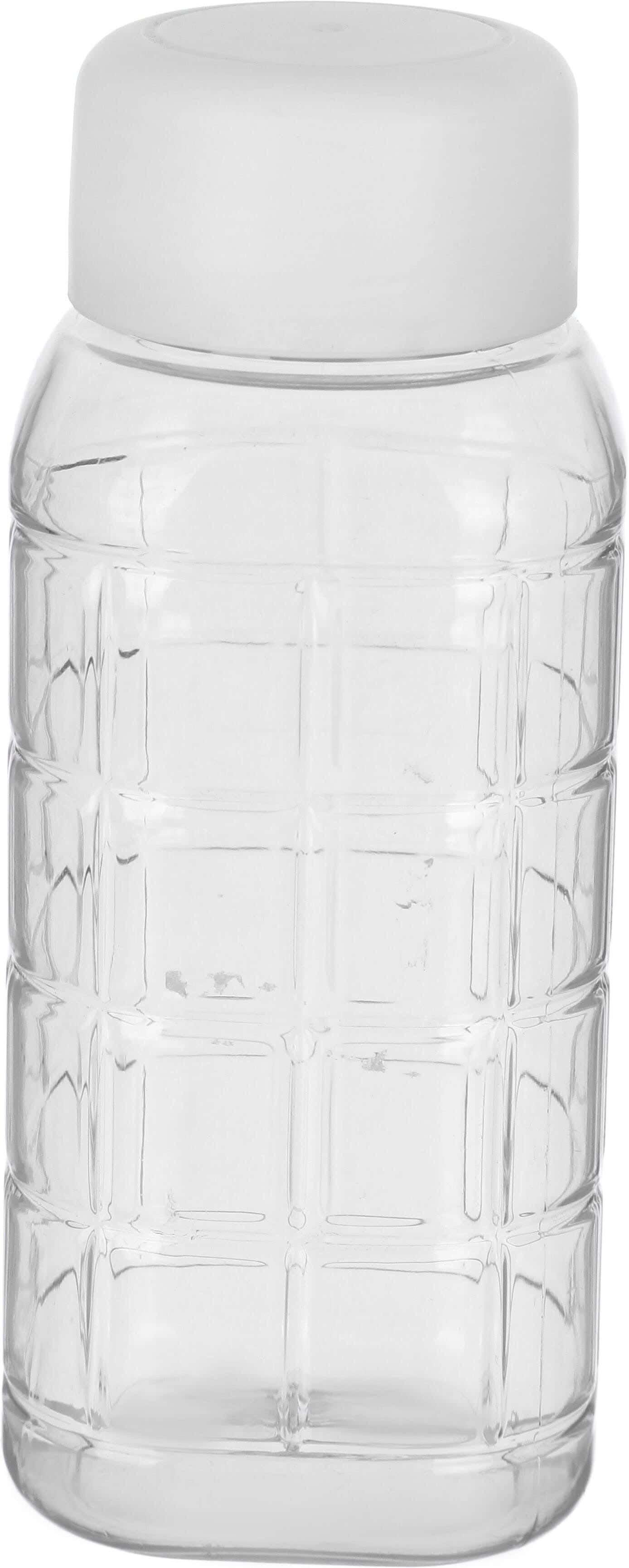 LocknLock Plastic Water Bottle with Lid, 350 ml - Clear White