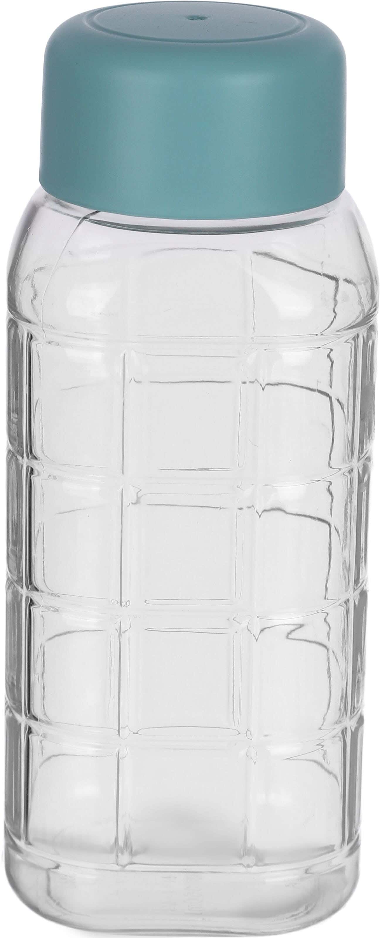 LocknLock Plastic Water Bottle with Lid, 350 ml - Clear Turquoise