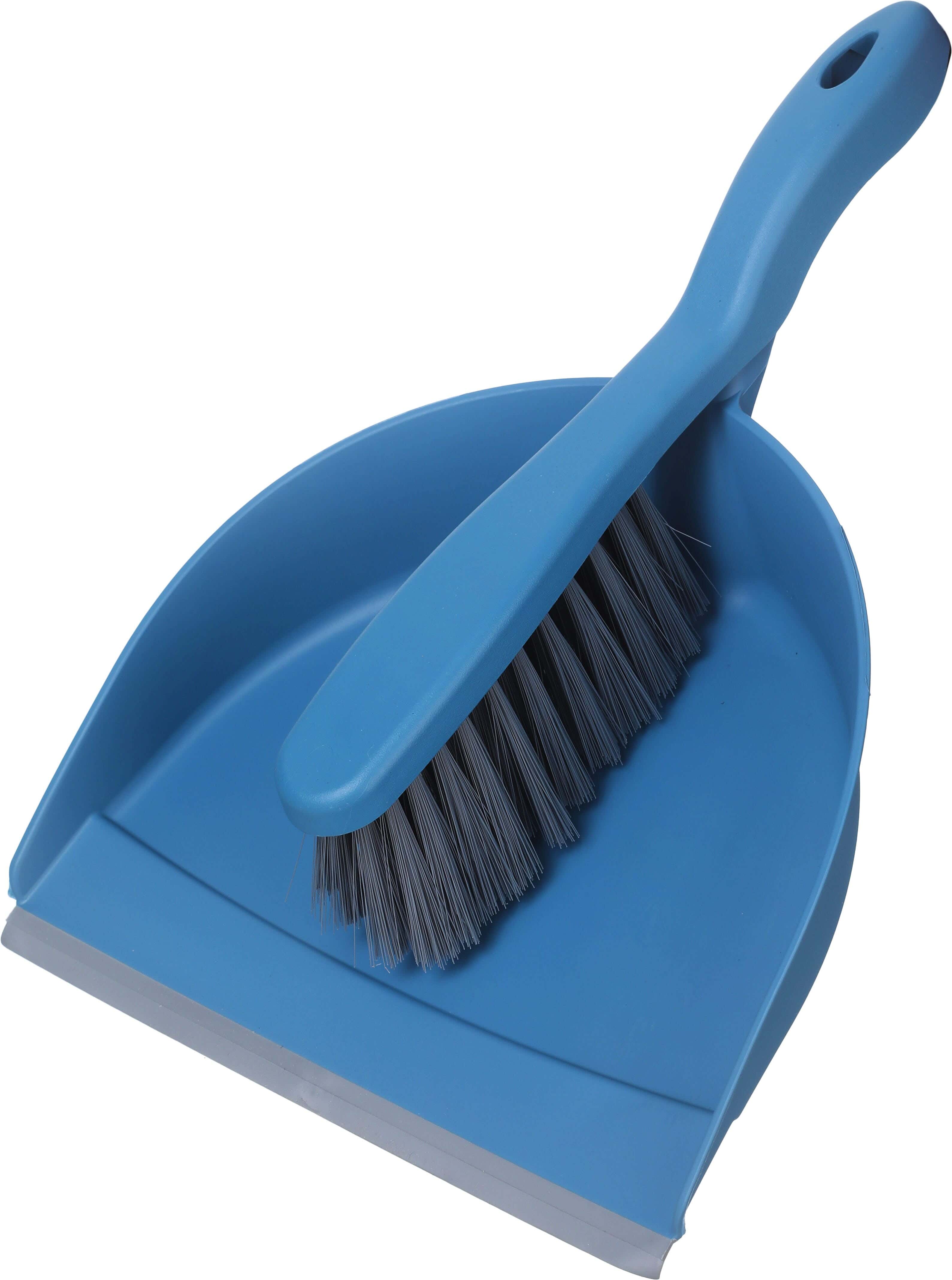 York Plastic Cleaning Brush with Dustpan, 30×22 cm - Petrol