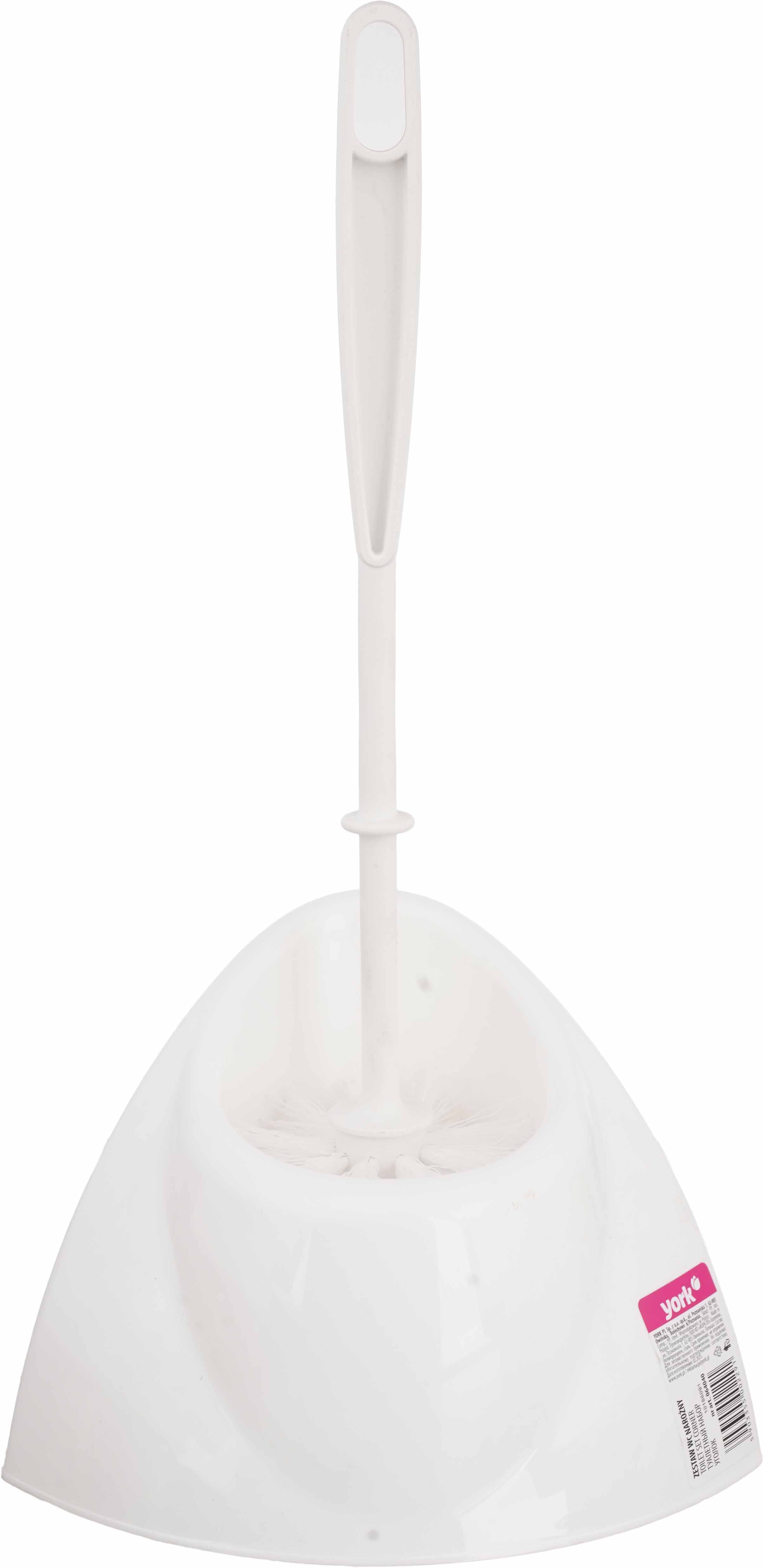 York Plastic Toilet Brush With Base, 36×20 cm - White