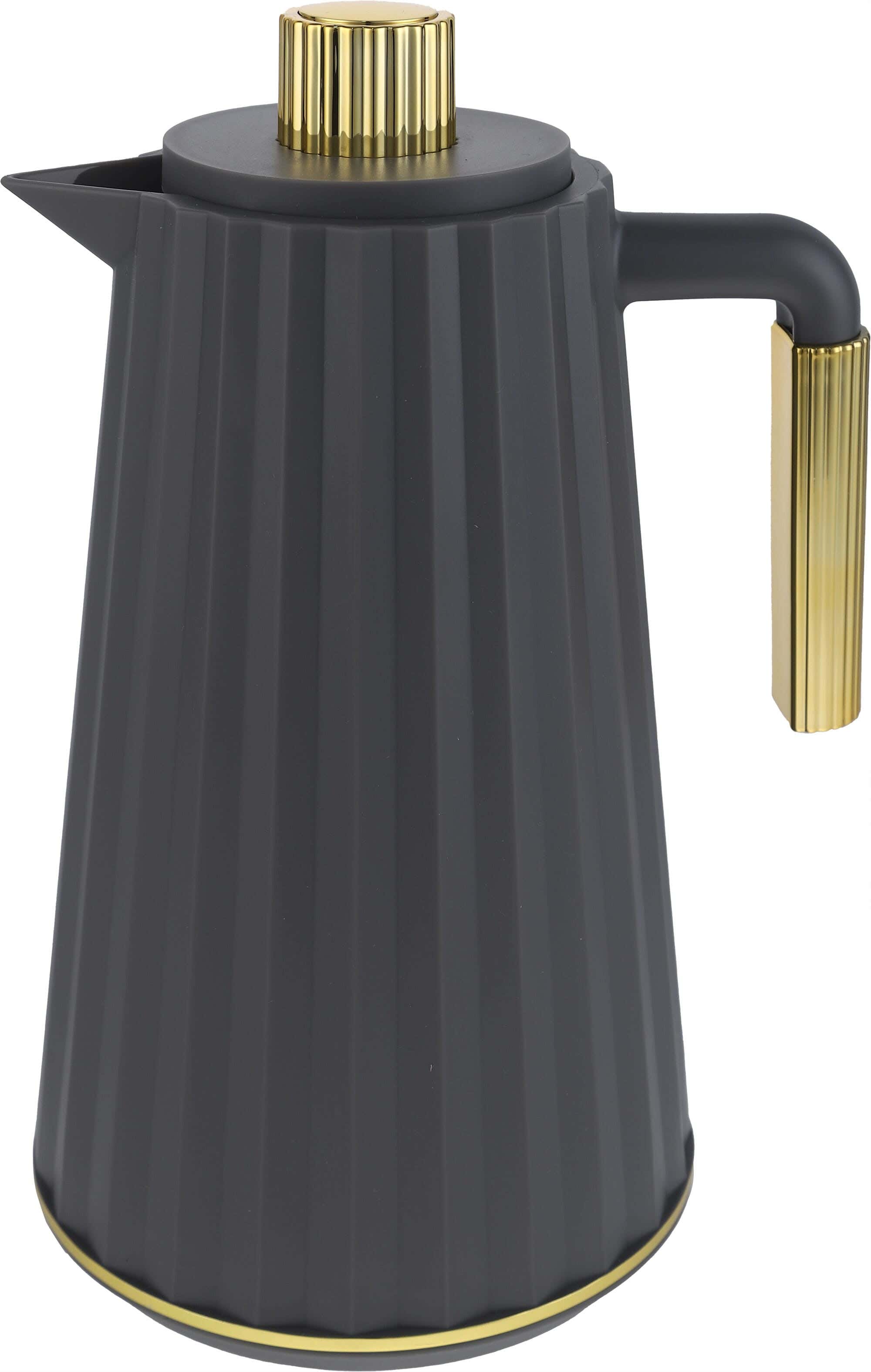Elandalos Plastic Thermos, Glass Core, 1 litre - Grey Gold