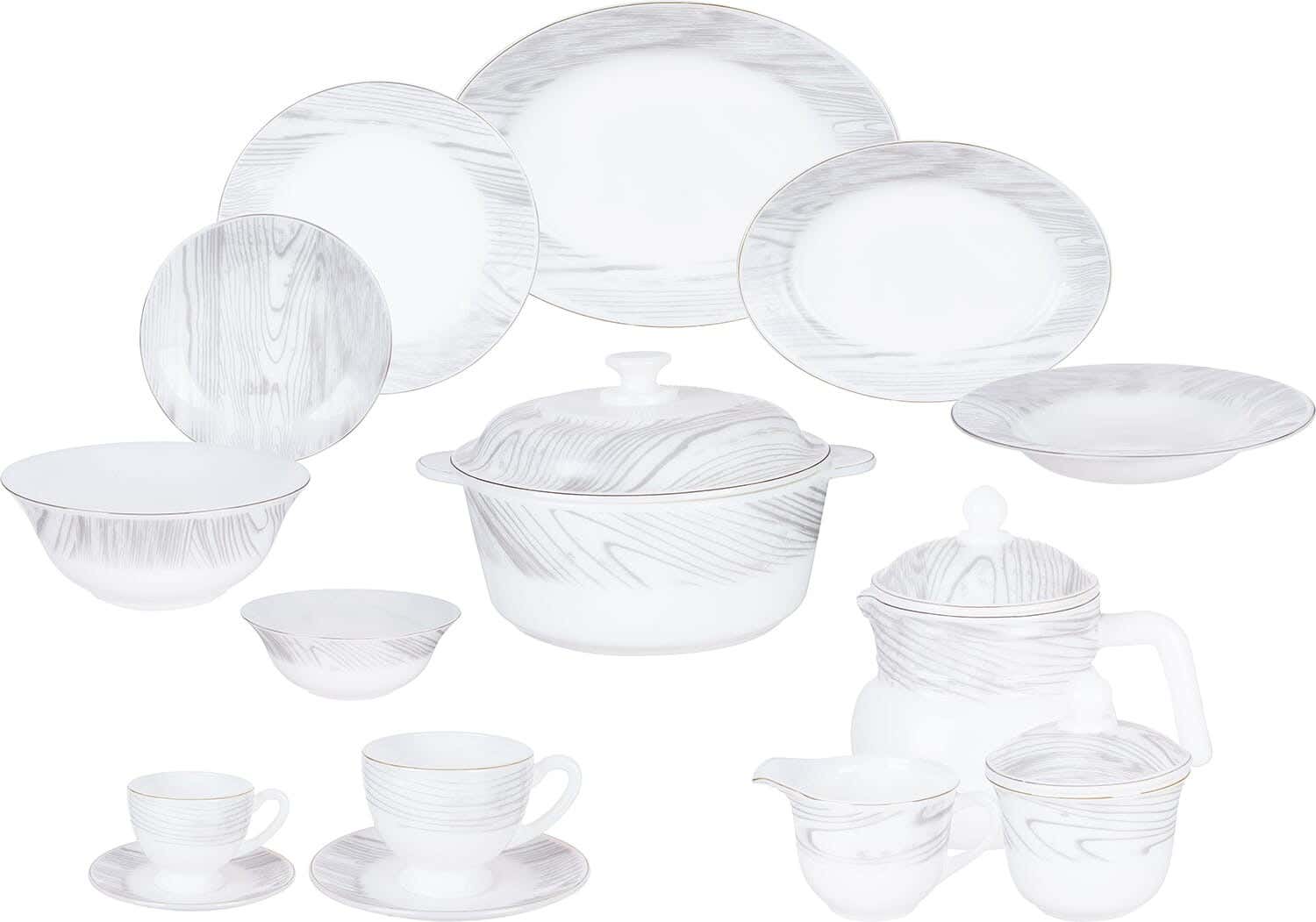 GEMYA Arcopal Dinner Set, 58 Pieces - Multicolor