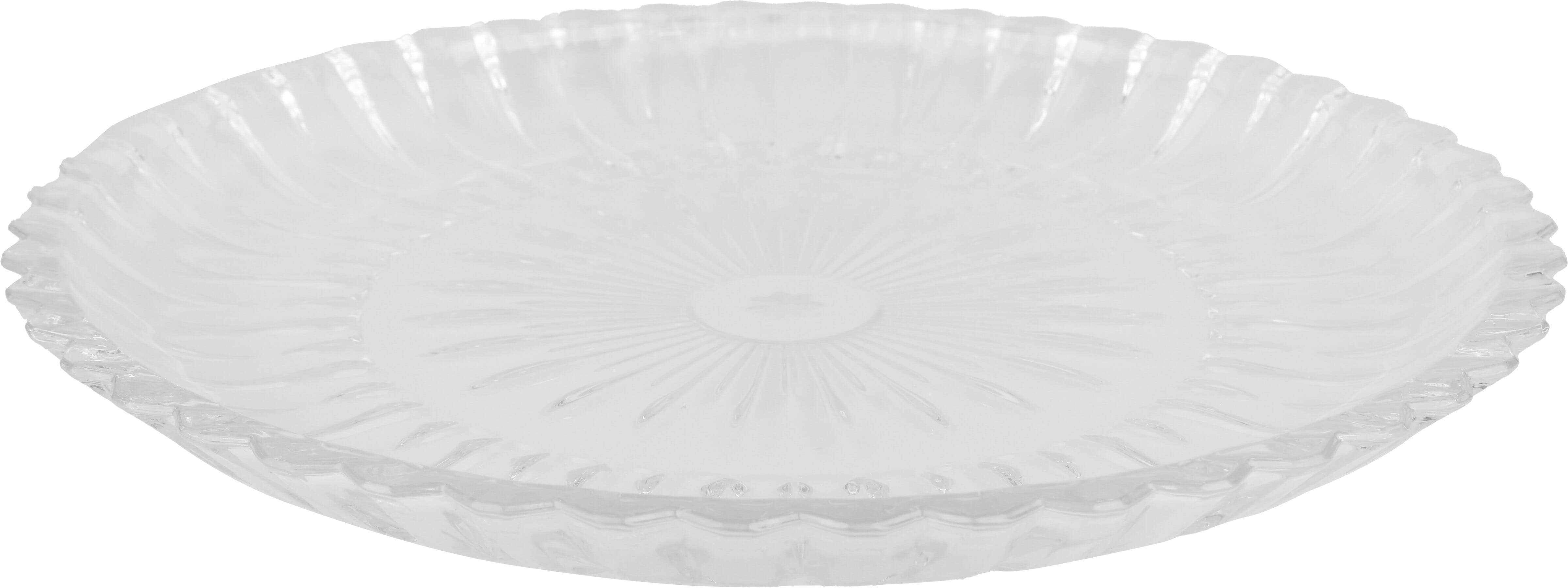 Glass Fruit Plate, 36 cm - Clear