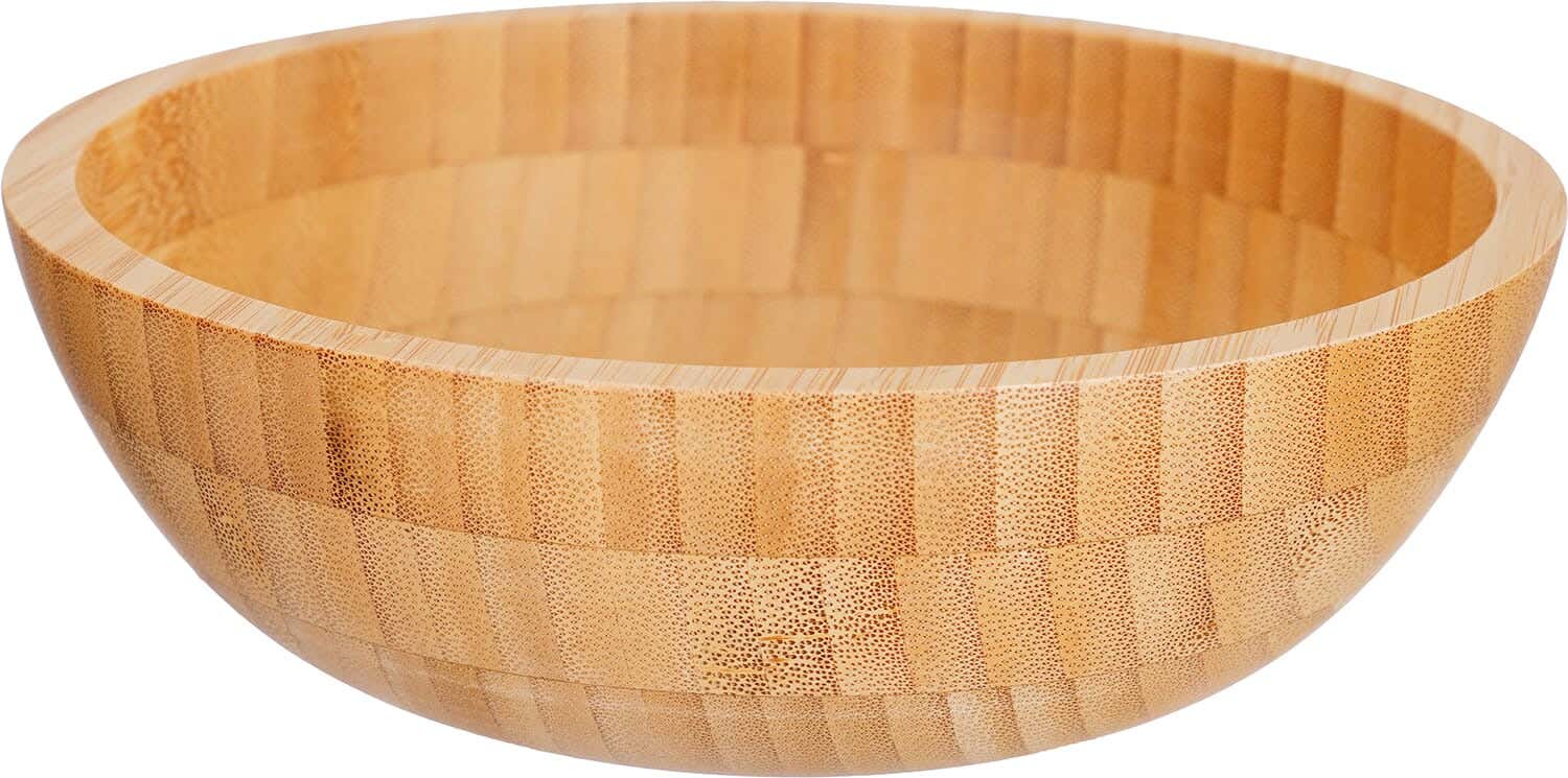 Deep Round Wooden Bowl, 20 cm - Wooden