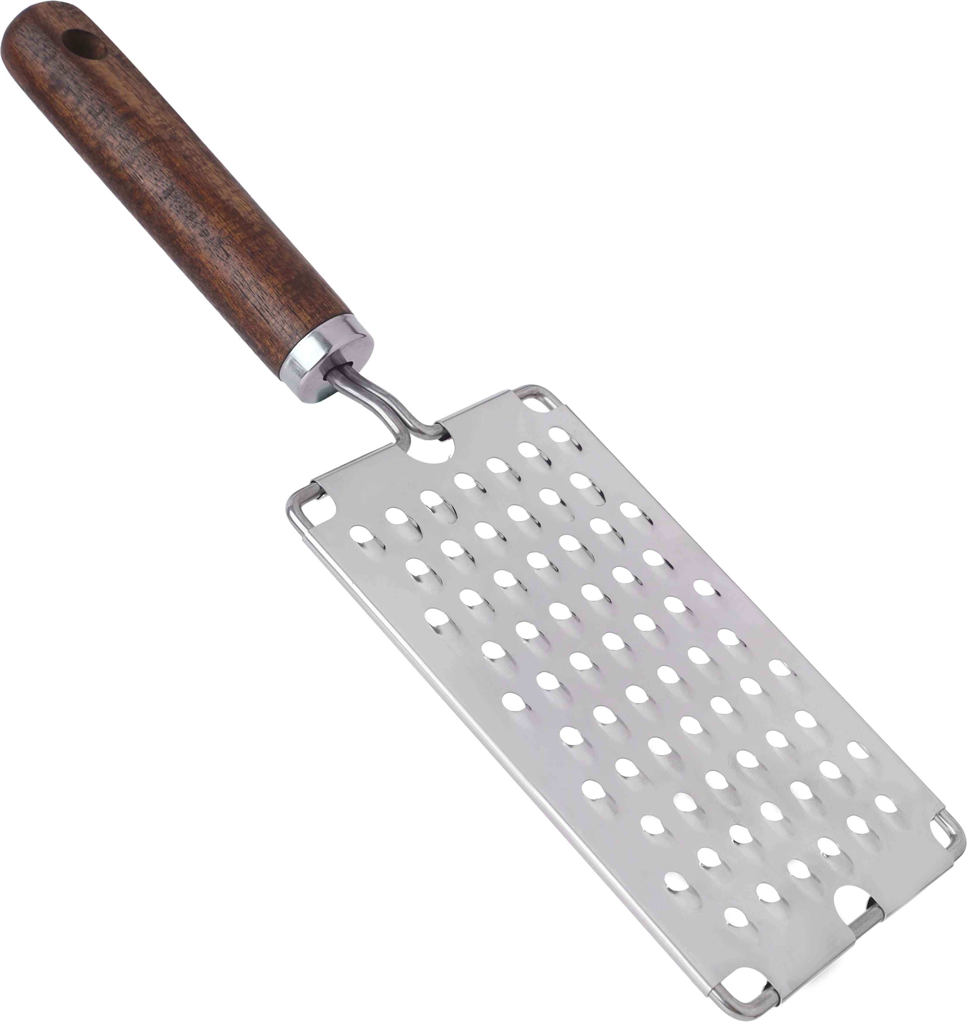 Stainless Steel Grater With Wooden Handle, 29 Cm - Silver