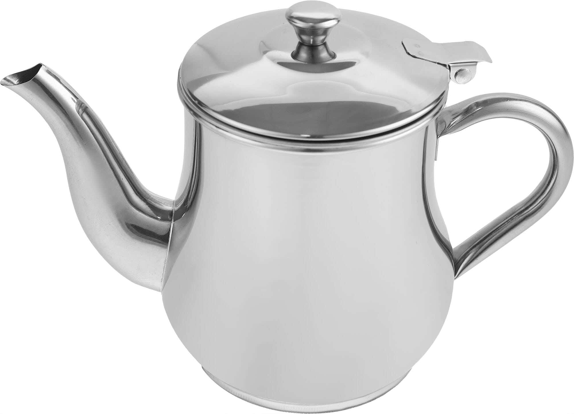 El Zenouki Aluminum Teapot, 500 ml - Silver