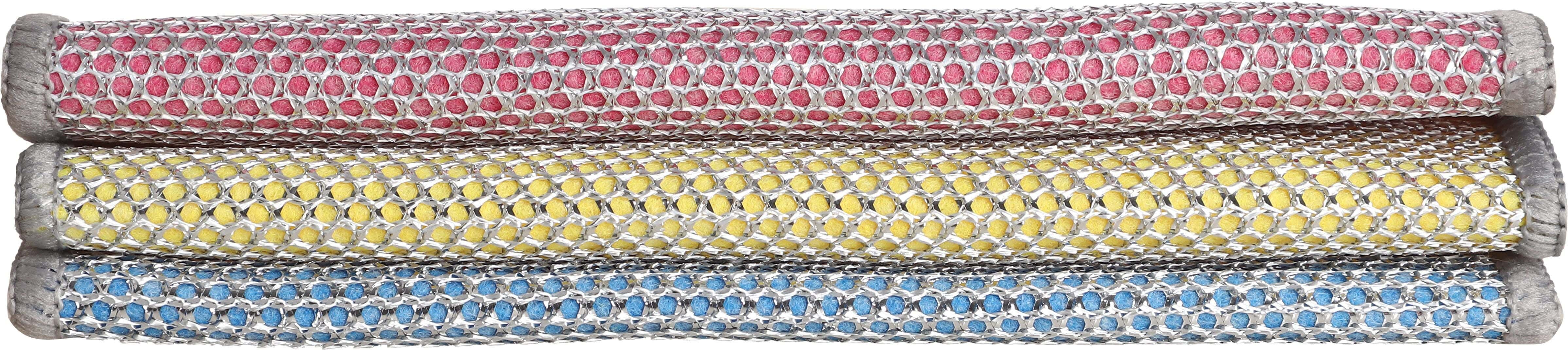 Fabric Kitchen Towel Set, 2 Sided, 3 Pieces, 20×20 cm - Multicolor