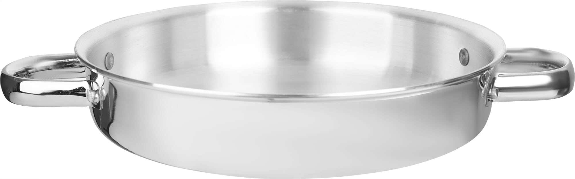 El Zenouki Aluminum Frying Pan With Handle, 18 Cm - Silver
