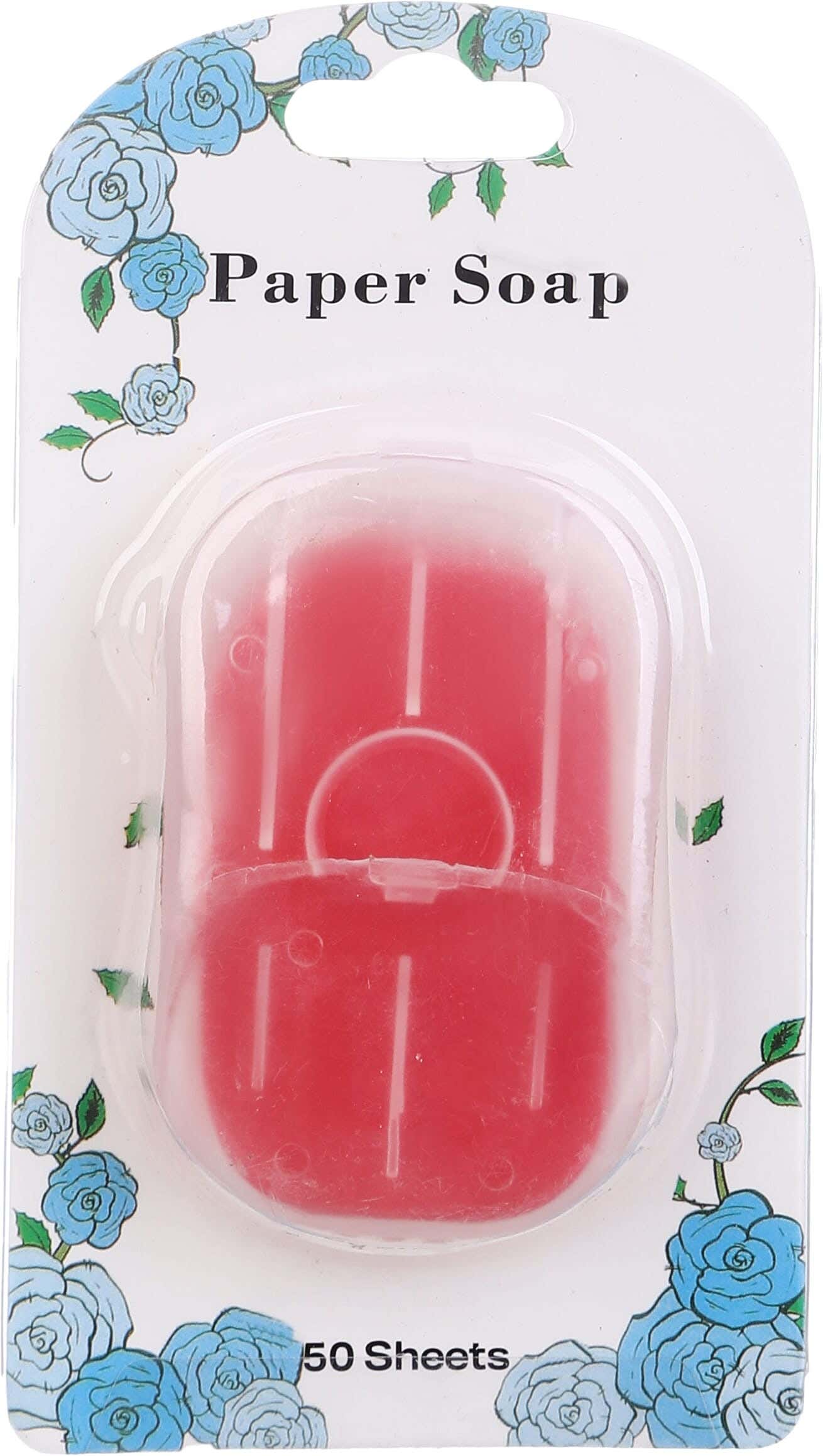Paper Soap Box, 50 Sheets, 6×4 cm - Red