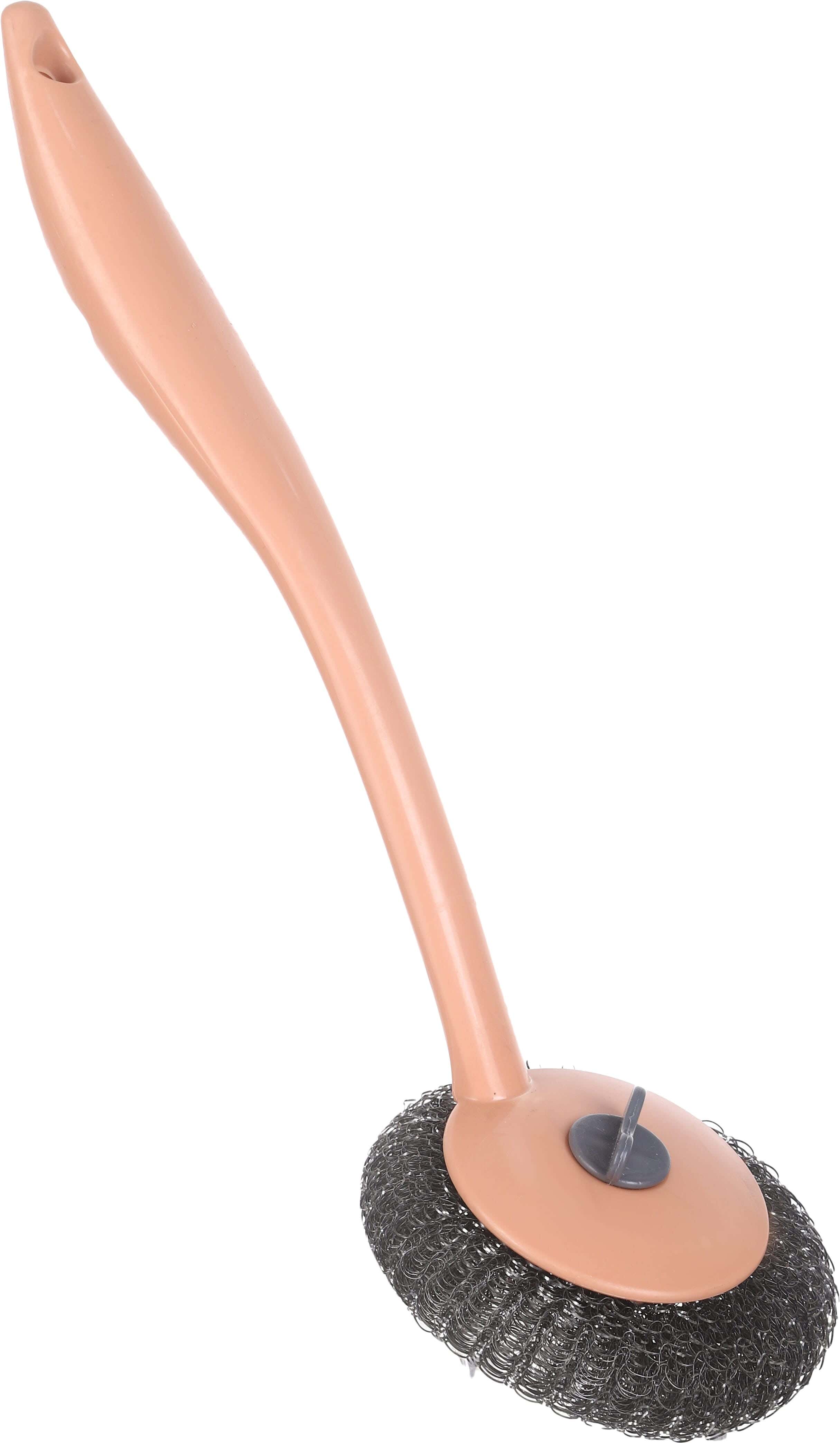 Wire Sponge Round, Plastic Handle, 10×30 cm - Cashmere