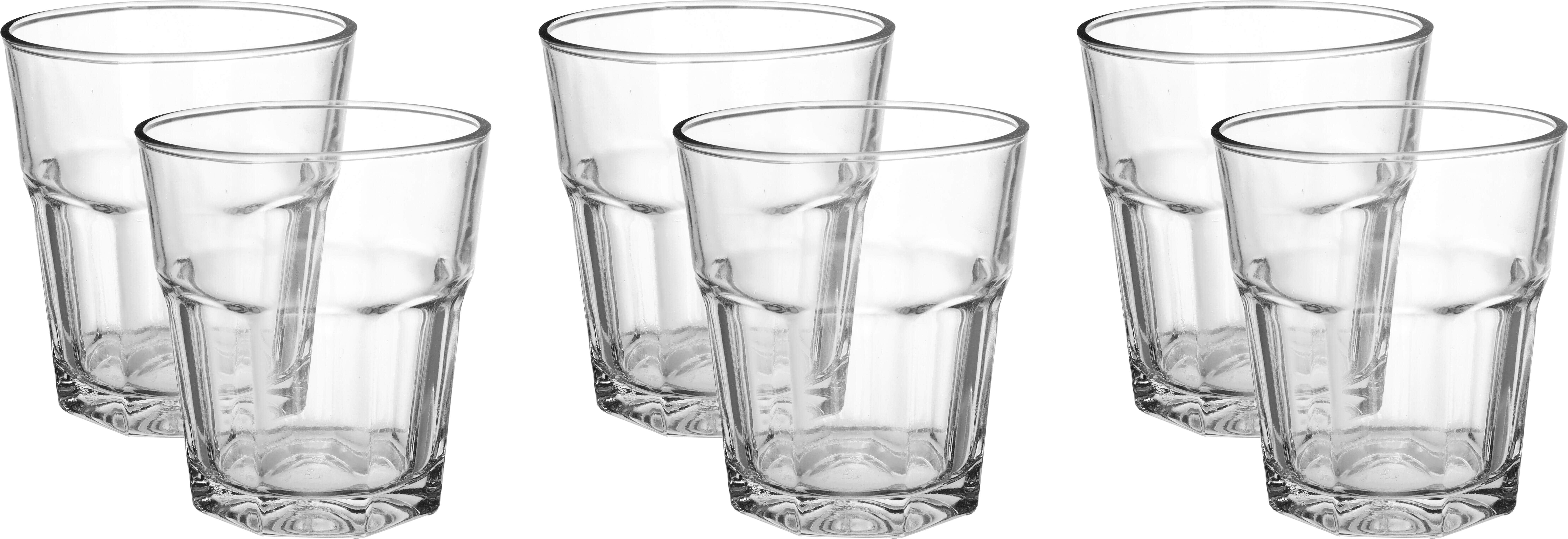 Pokal Glass Cups Set, 6 Pieces, 290 ml - Clear