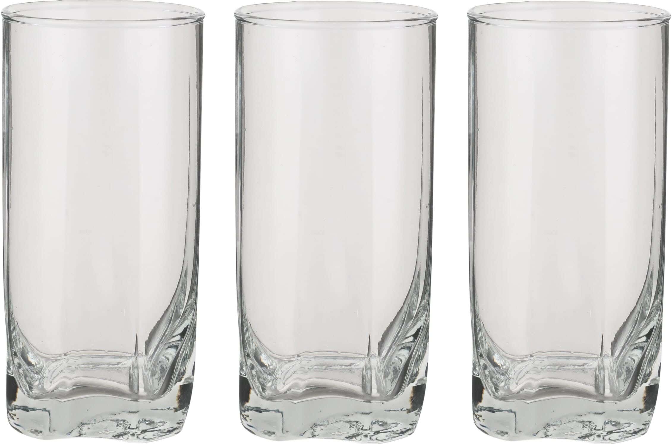 Glass Cup Set, 3 Pieces, 230 ml - Clear