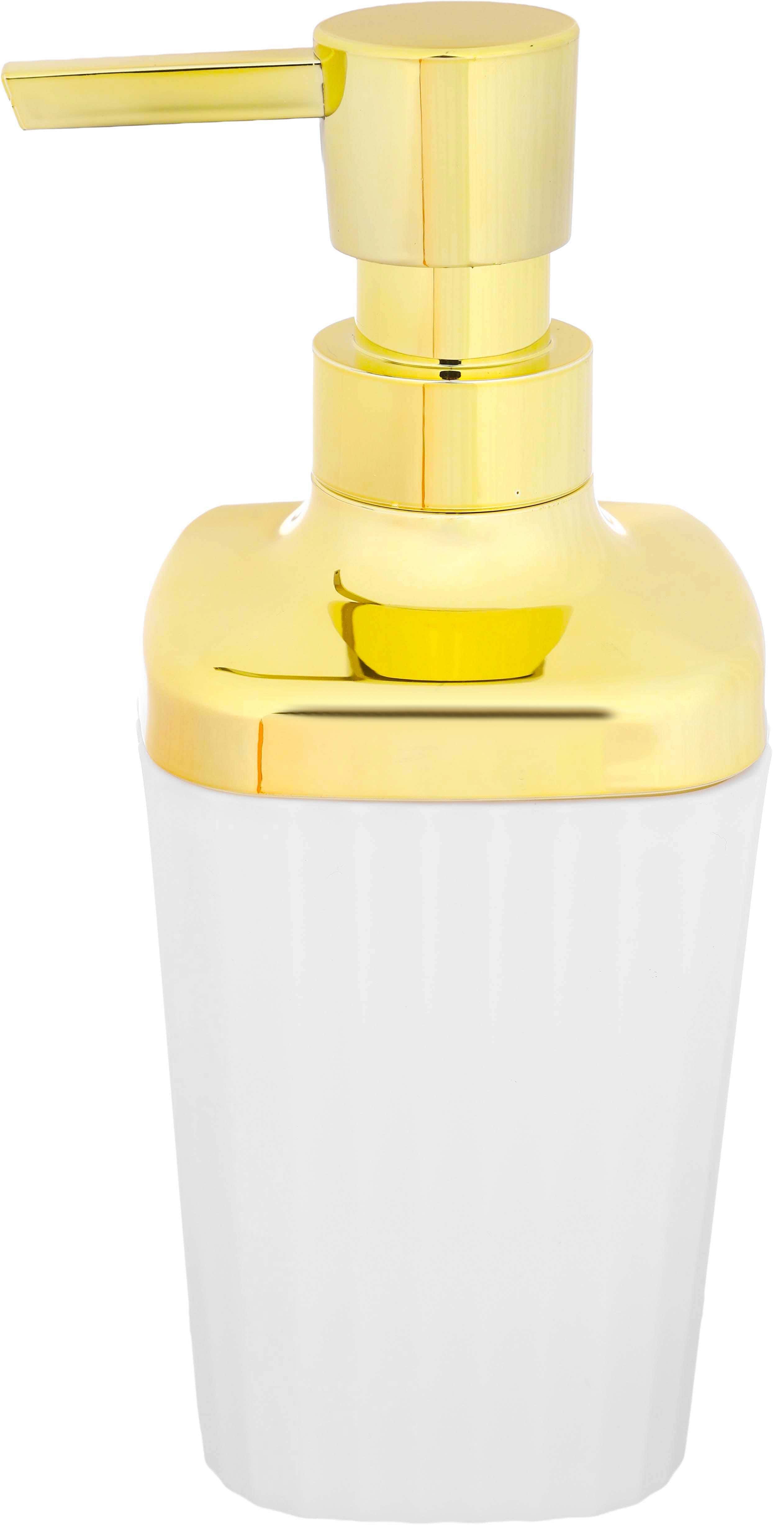 Plastic Soap Pump, 17 cm - White Gold