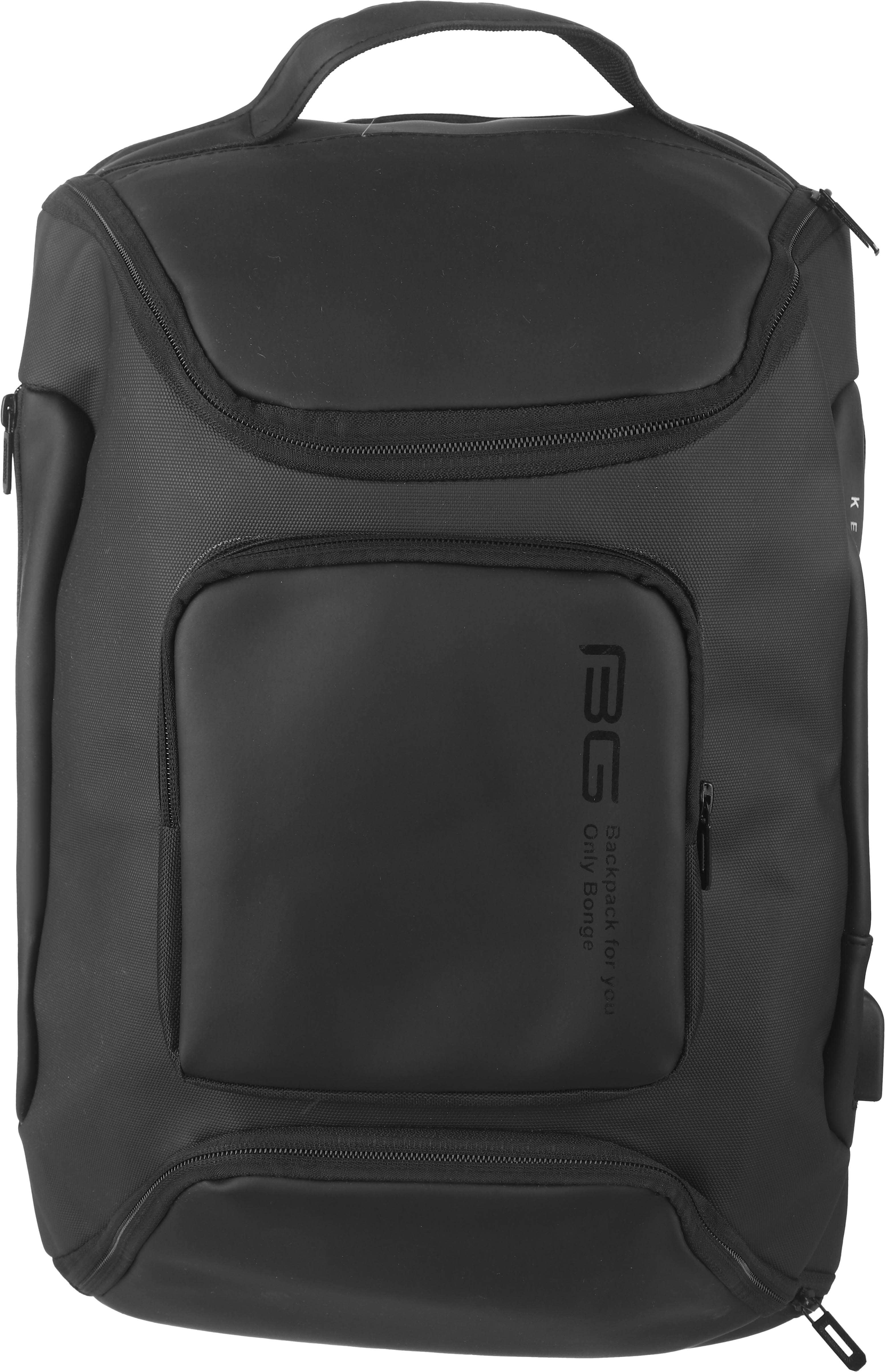Bange Waterproof Laptop Bag, 6 Zippers, 47×30 cm, USB Port - Black
