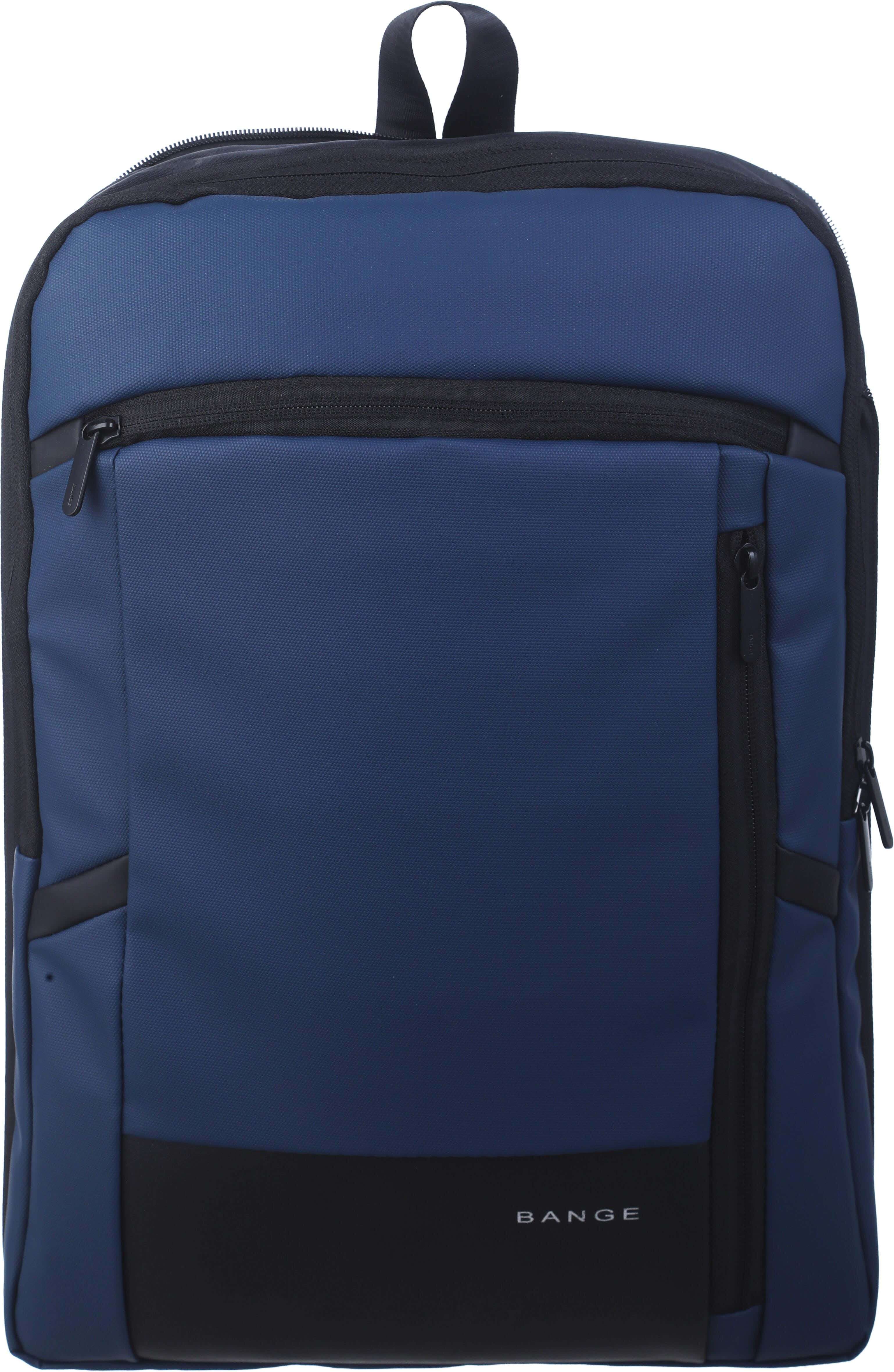 Bange Waterproof Laptop Bag, 6 Zippers, 43×30 cm, USB Port - Navy Black