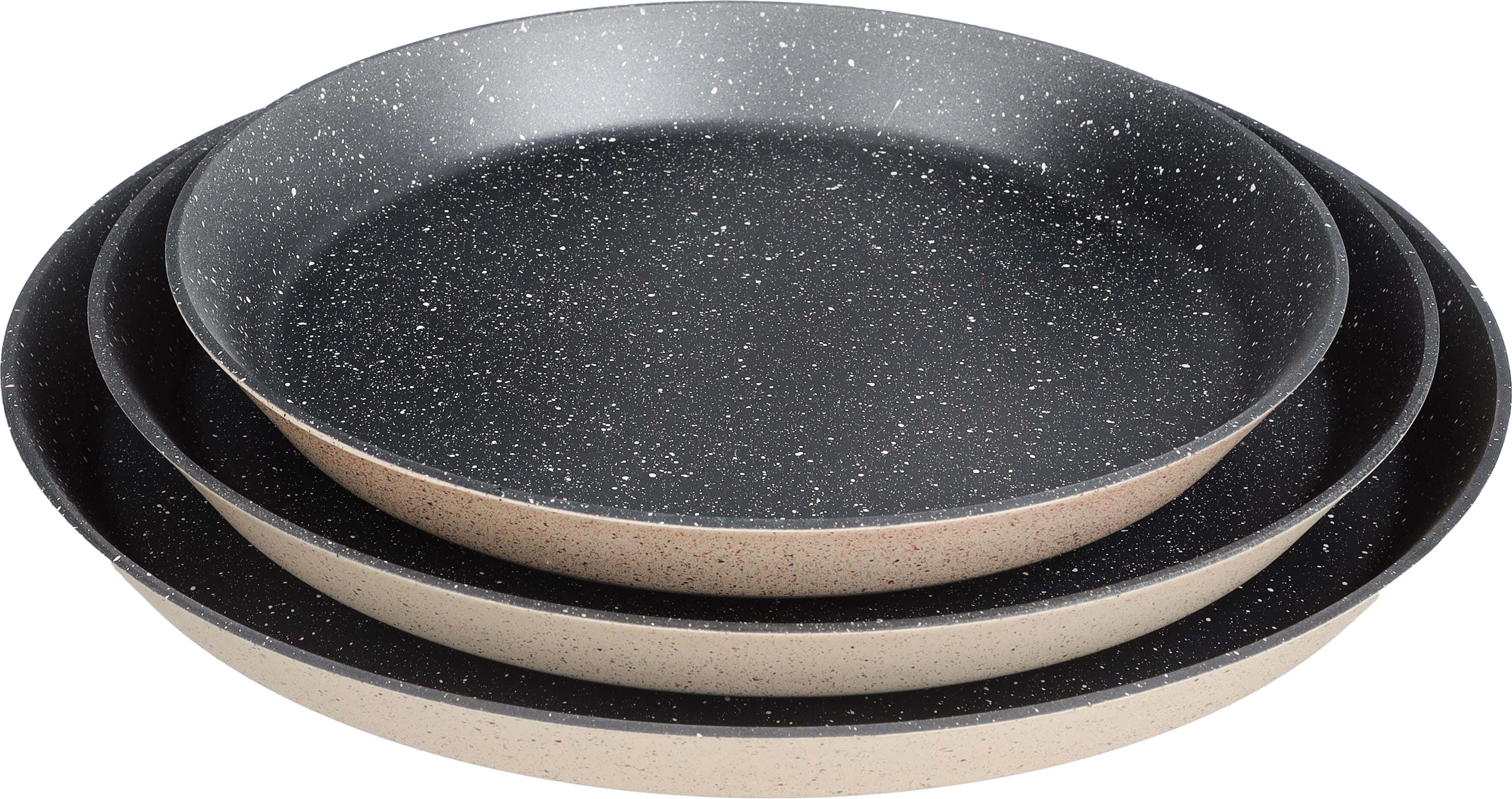 Vision Granite Pizza Pan Set, 3 Pieces - Beige