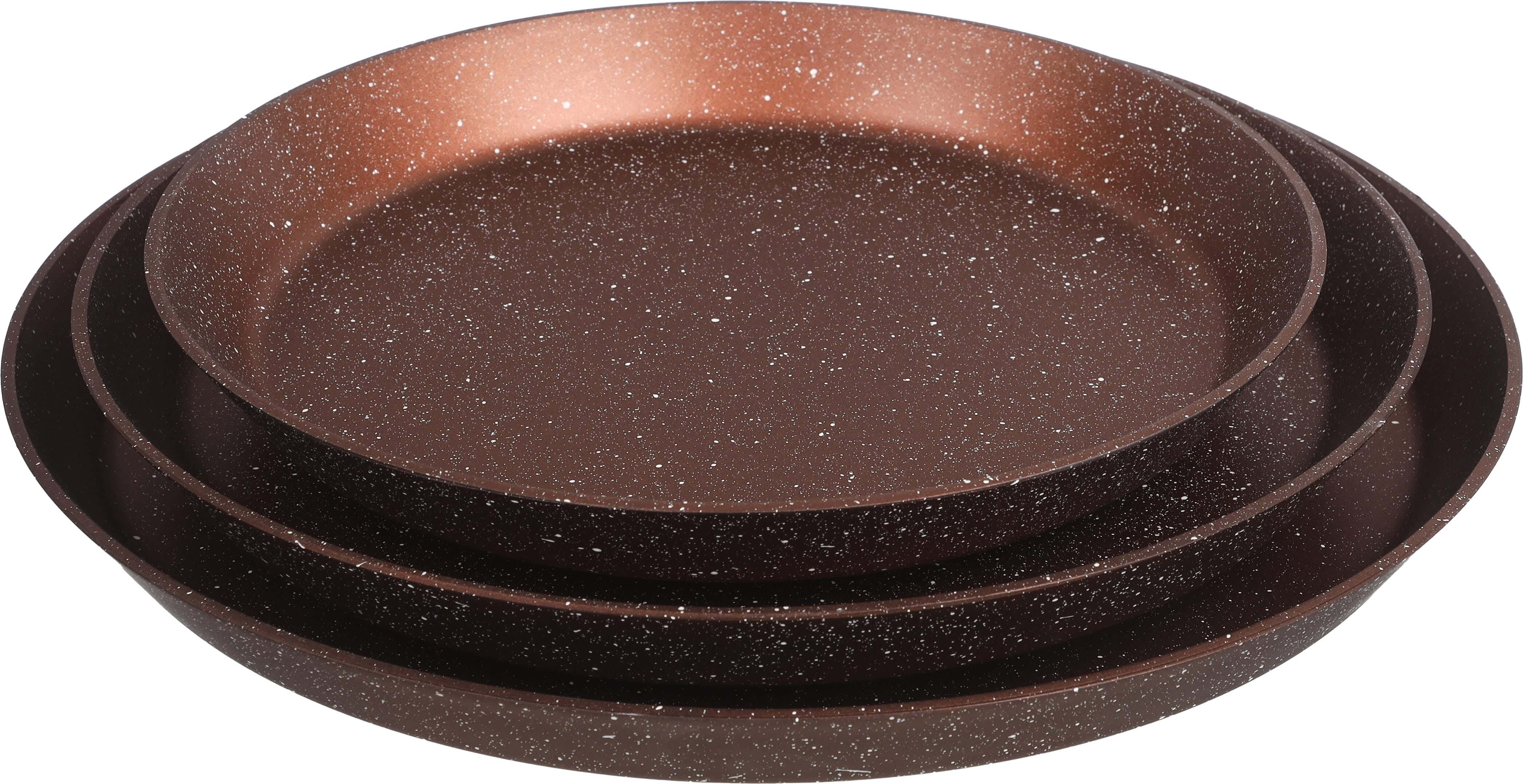 Vision Granite Pizza Pan Set, 3 Pieces - Copper