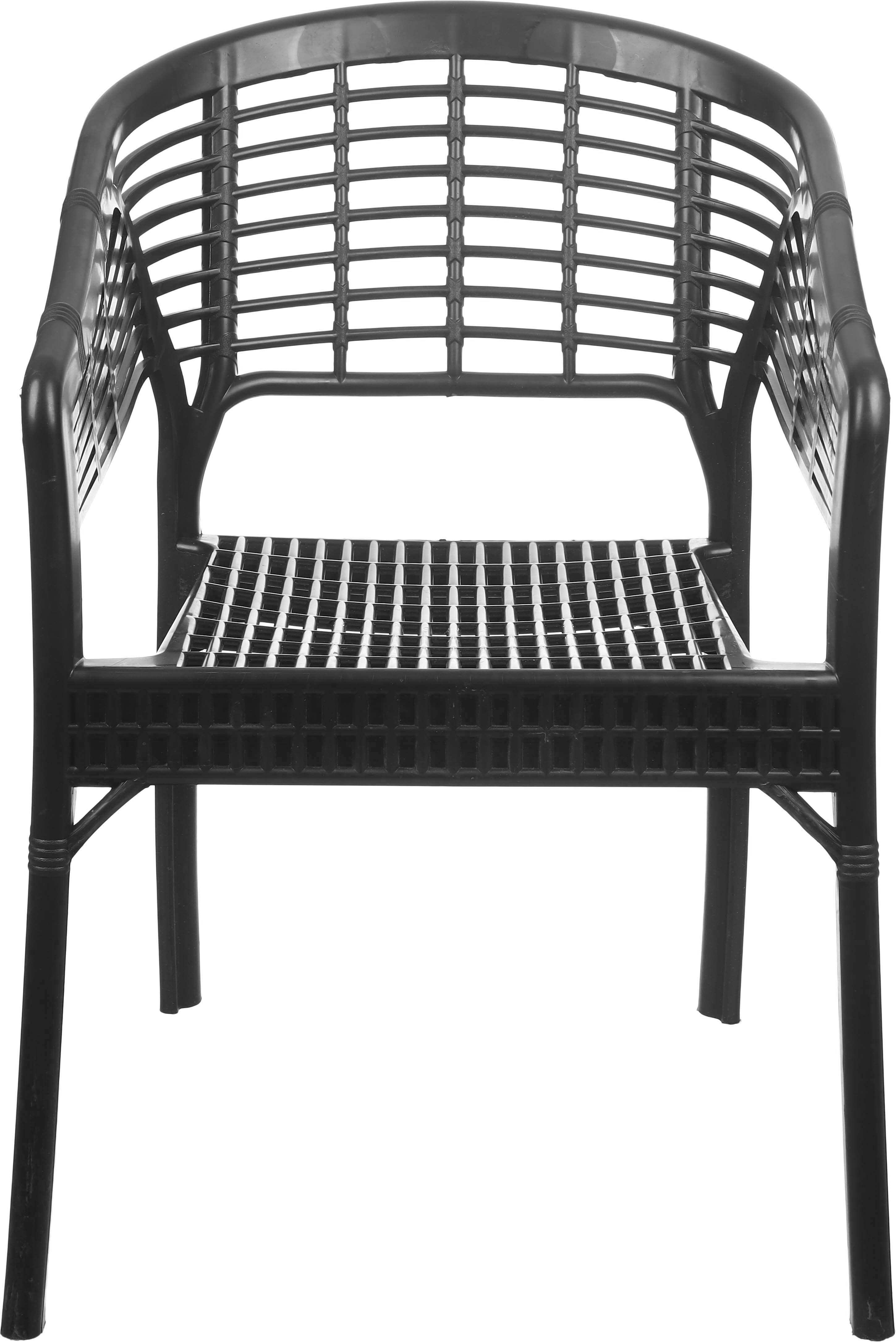 Safeer Plastic Chair, 46×54×79 cm - Black