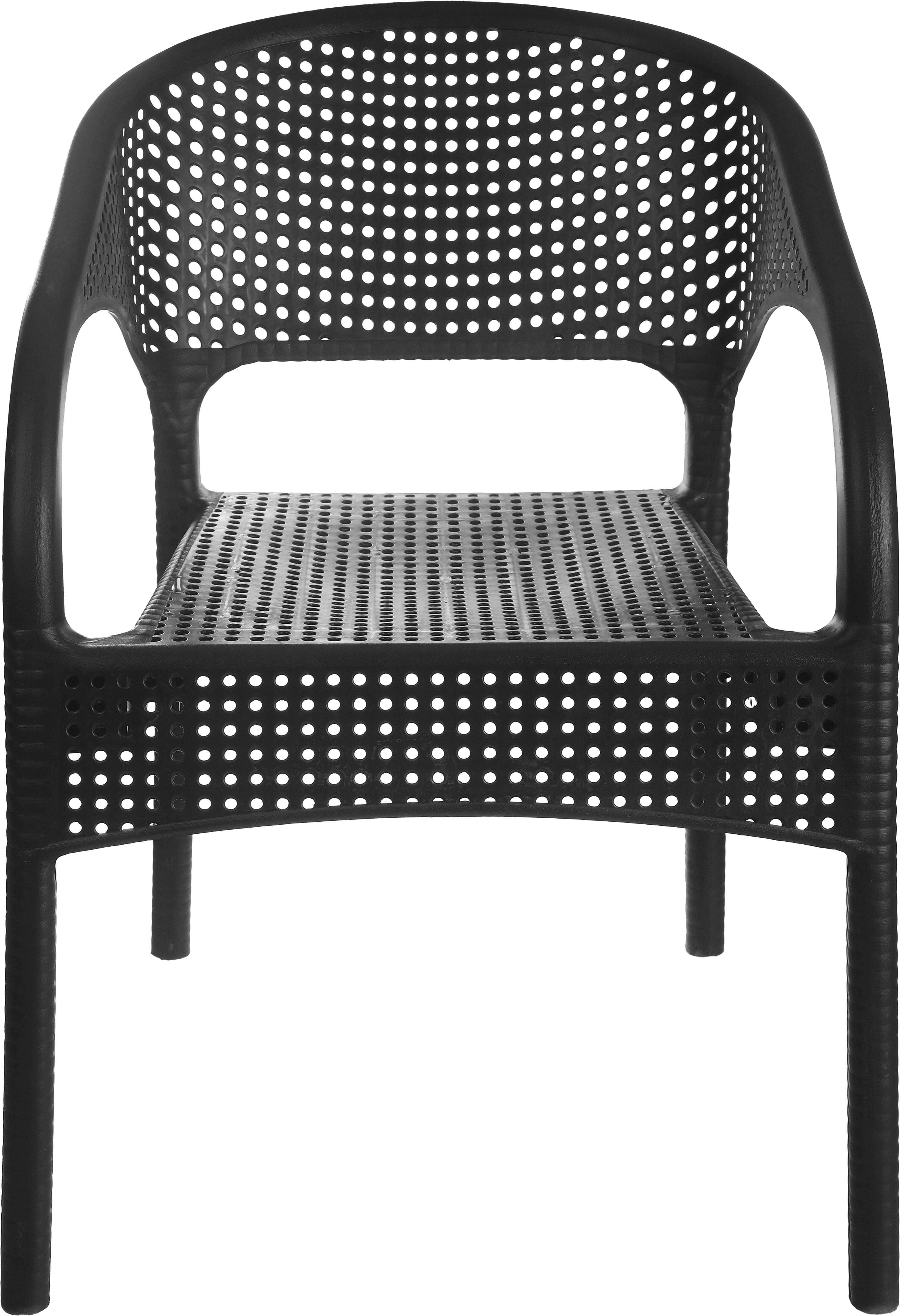Safeer Plastic Chair, 52×57×76 cm - Black