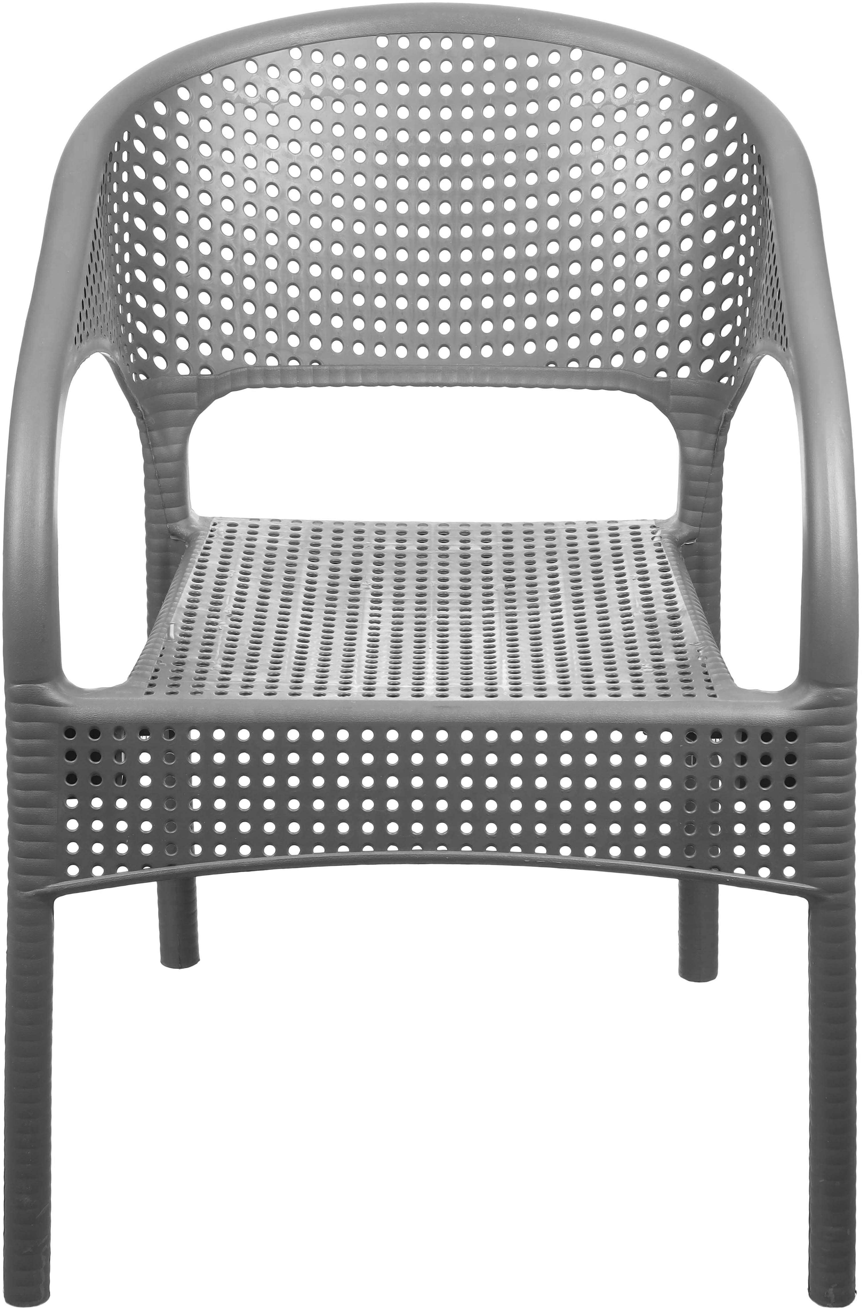 Safeer Plastic Chair, 52×57×76 cm - Grey