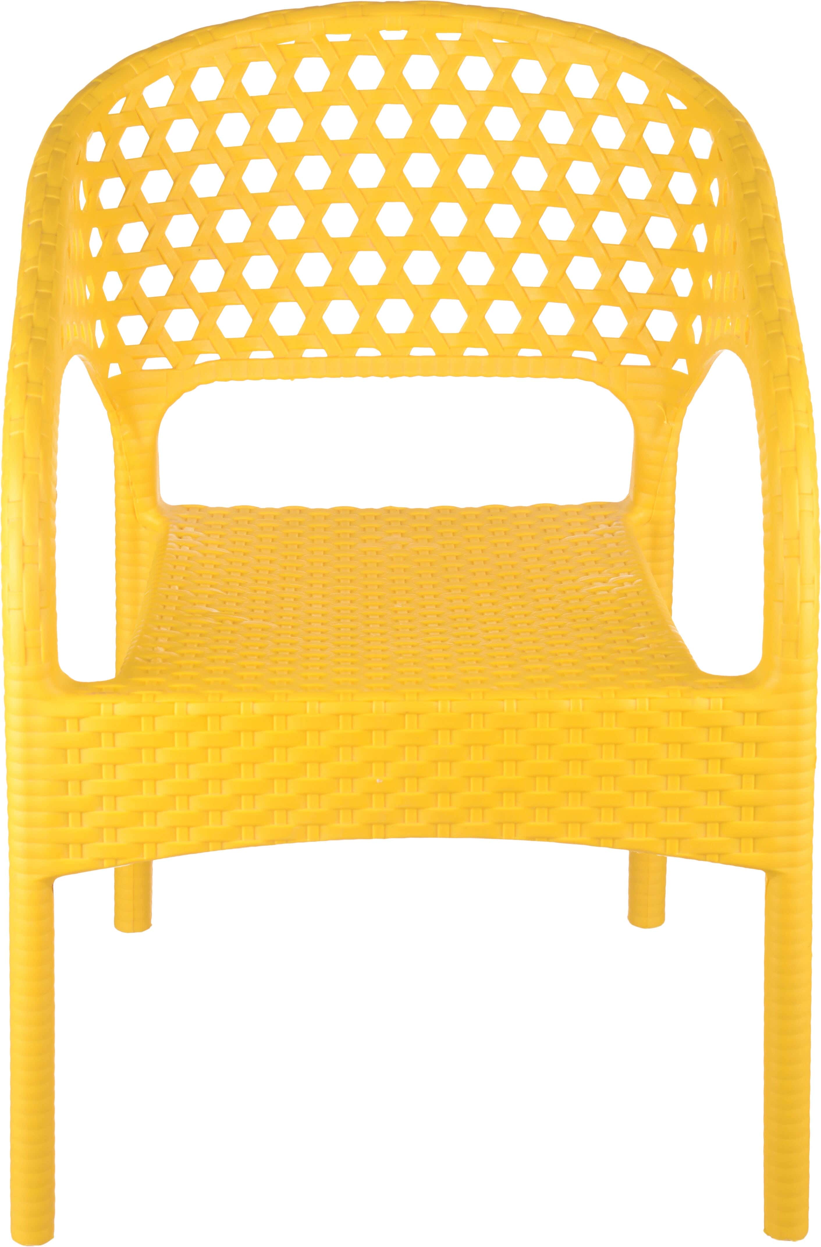 Safeer Plastic Baby Chair, 36×38×53 cm - Yellow