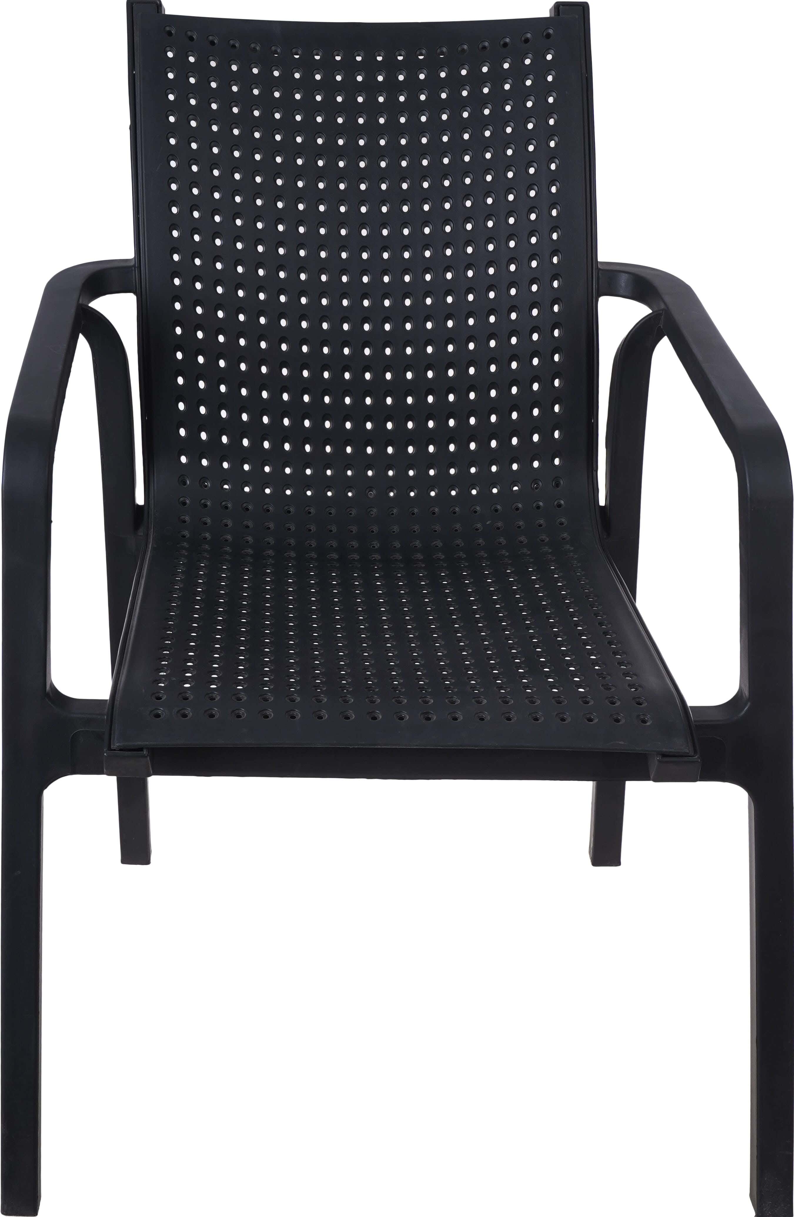 Safeer Plastic Chair, 55×44×86 cm - Black